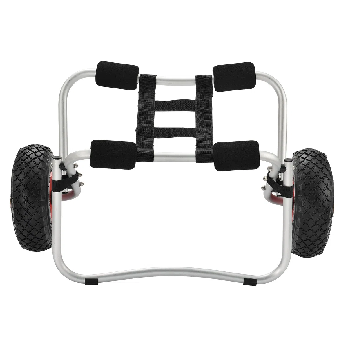 in.tec Carrello Pieghevole per Trasporto Kayak Canoa Rimorchio in Alluminio a 2 Ruote Pneumatiche Supporto e Cinghia Regolabili Carico Massimo 70 kg