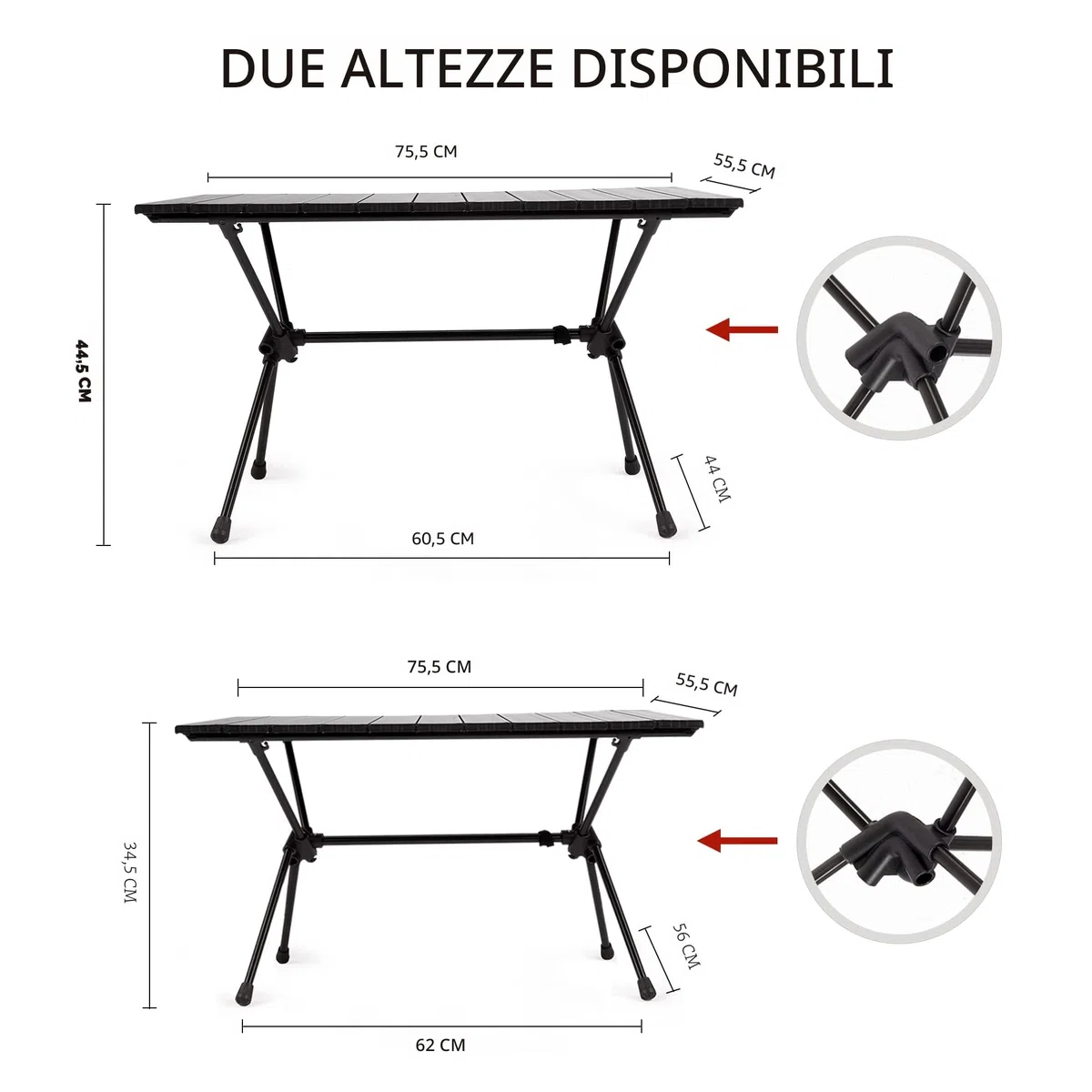 Naturehike Tavolo Rettangolare in Alluminio per Rotoli di Uova Tavolo Pieghevole Ultraleggero Pieghevole Tavolo Portatile