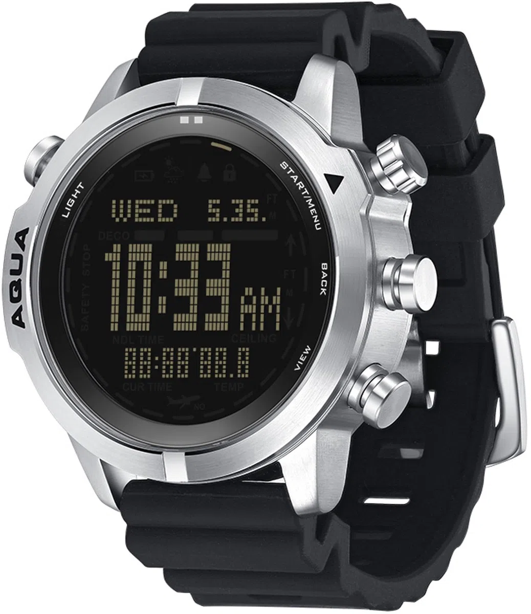 findtime Orologio da computer subacqueo impermeabile fino a 100 m, con bussola, altimetro, barometro, ABC NDL, orologio professionale per nuotatori, subacquei, vela, surf, escursionismo, nero, Sport