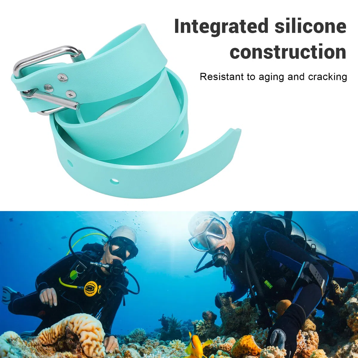 POENVFPO Cintura Pesi Sub, Regolabile Impermeabile Cintura Subacquea Acciaio 316 for Immersioni Profonde Fotografia Subacquea addestramento Rescue