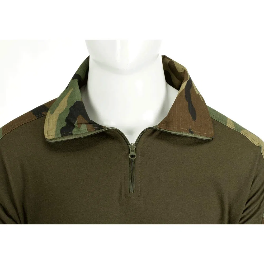 Invader Gear Combat Shirt Tattica per Softair/Paintball (Woodland, XL)