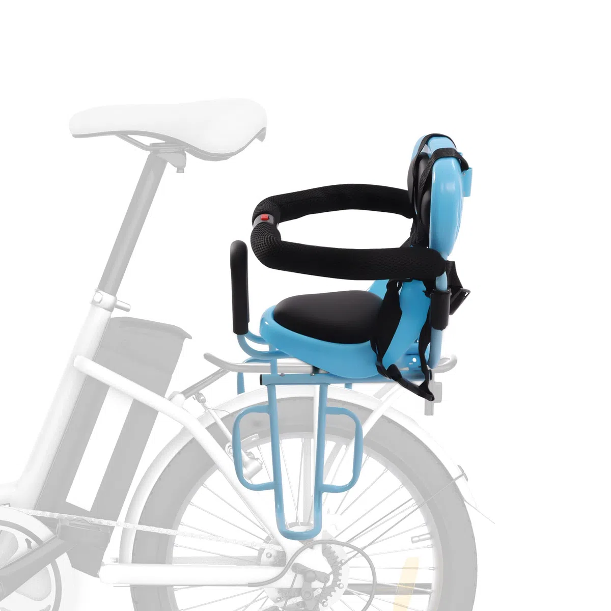 Seggiolino per bicicletta posteriore, sella per bambini con cintura di sicurezza a forma di U per 6 mesi – 6 anni, BAH24022702