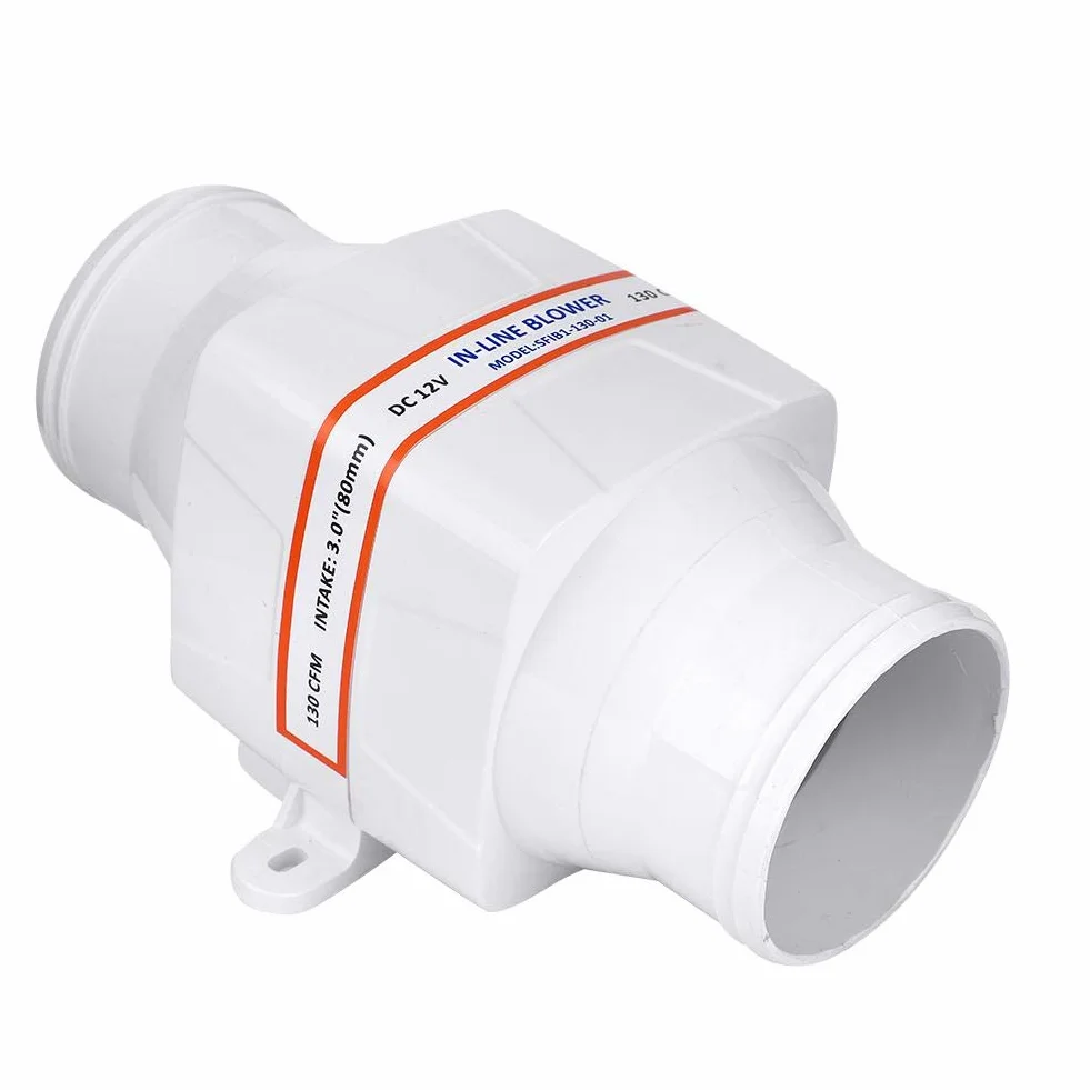 Ventilatore in linea, 75mm Ventola Estrazione Ventilatore del Condotto di Ventilazione per yacht, edifici, roulotte