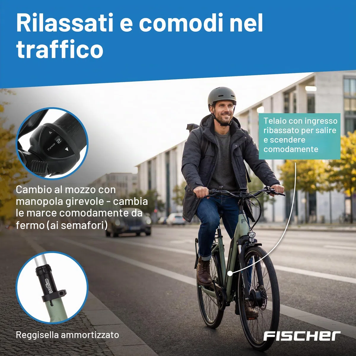 FISCHER E-Bike City CITA Elektrofahrrad für Damen und Herren