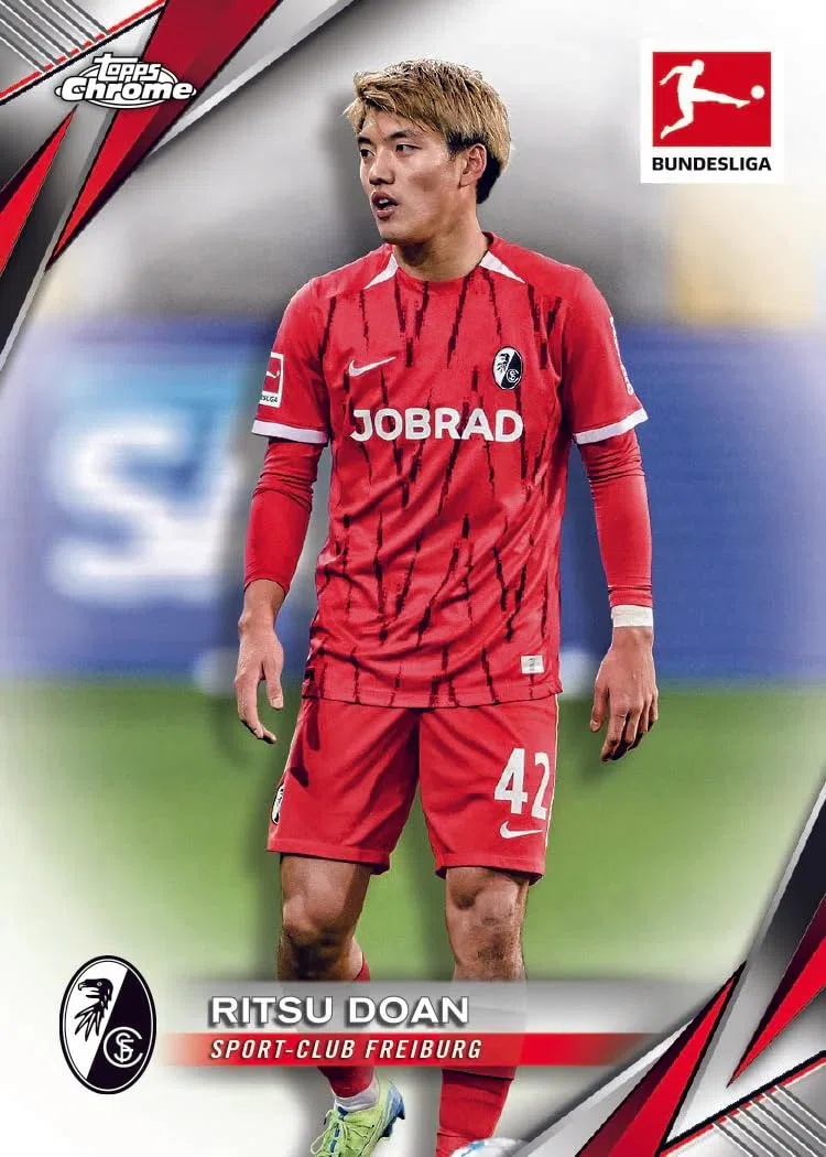 Topps Chrome Bundesliga Season 2024/25 - Confezione da 7 confezioni per scatola, 4 carte per confezione