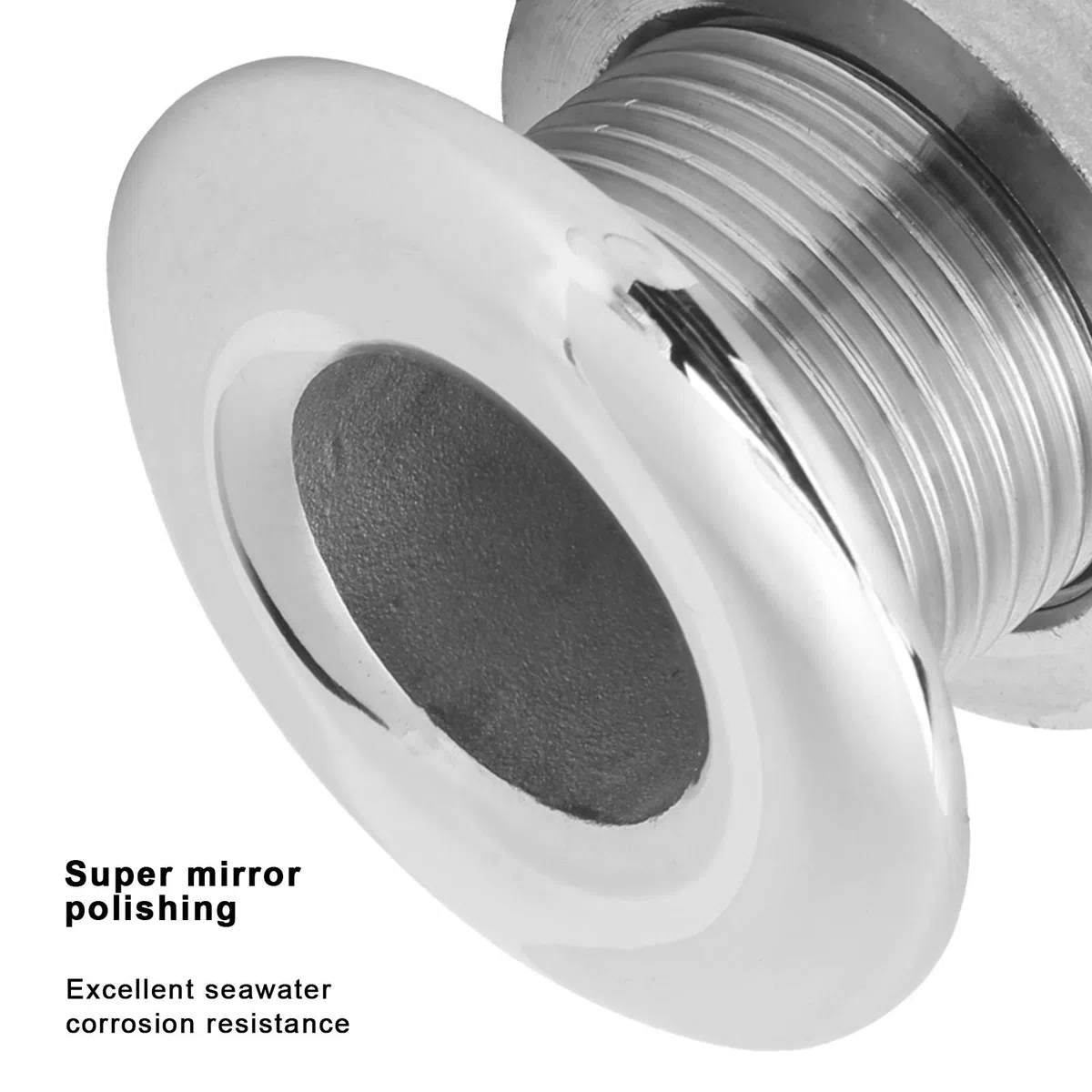 Tissting Accessorio per casco diritto marino 2 pezzi 1in 79mm - Connettore di scarico in acciaio inox 316 per barche e yacht, facile installazione e resistenza alla corrosione