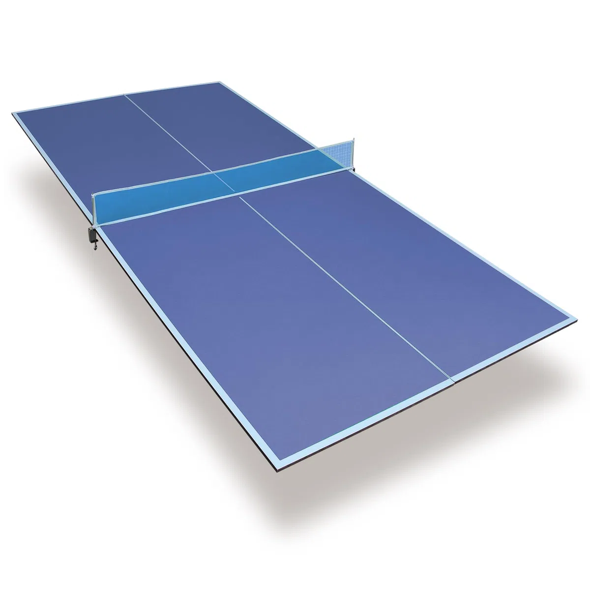 Tavolo da ping pong pieghevole per esterni e interni, resistente alle intemperie, in MDF da 12 mm, per casa, blu, 244 x 122 cm