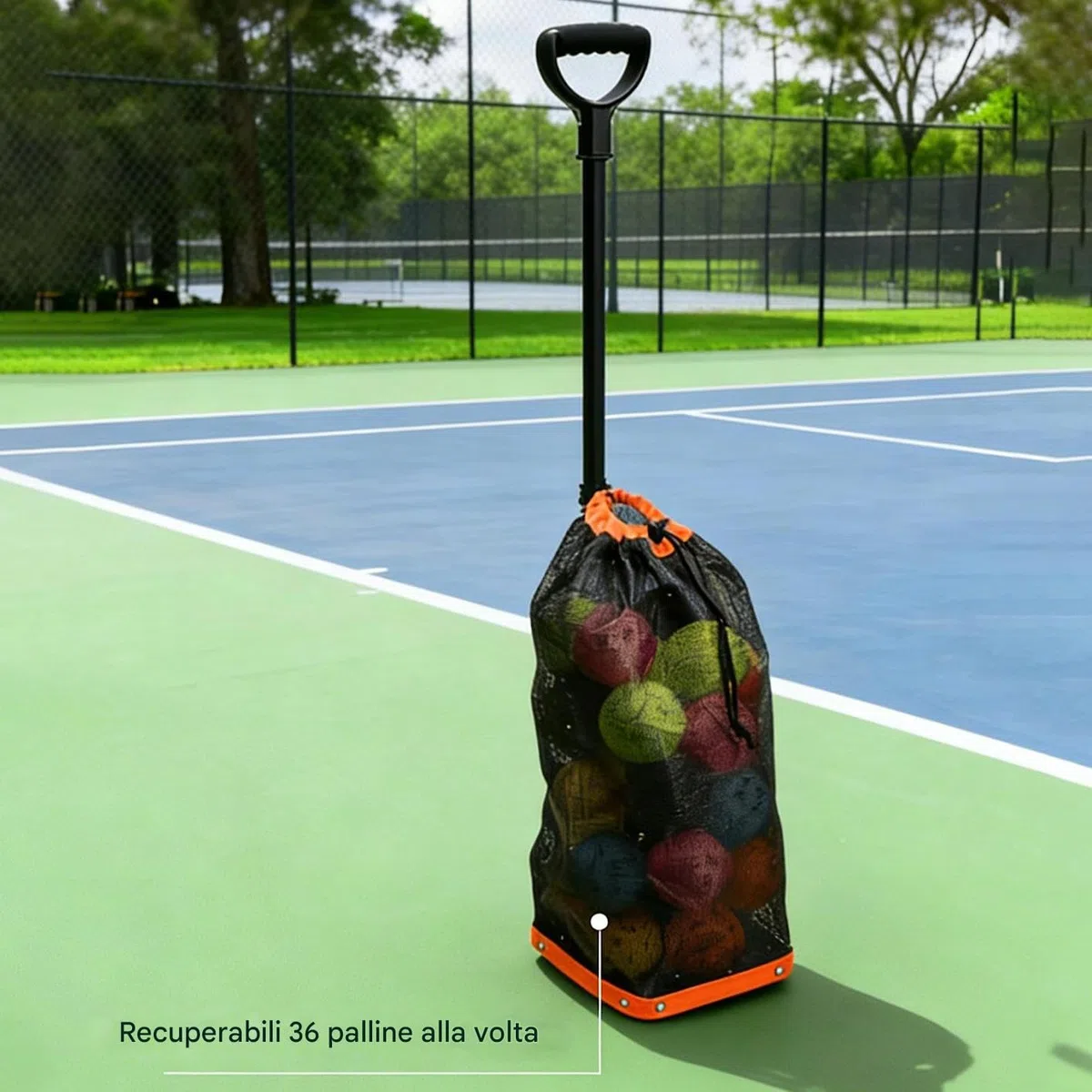 Generico Raccogli Palle da Capienza Elevata e Leggero | Cestino per Raccolta Palline da Tennis per Uomini Donne Ragazzi Giovani Ciclisti Golfisti