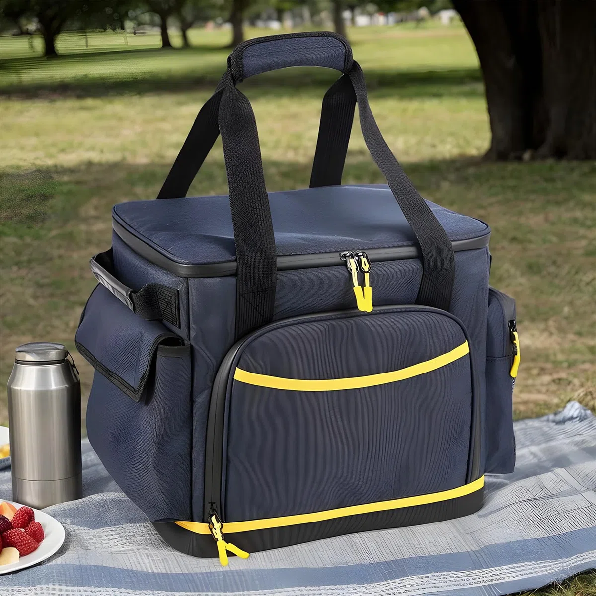 Custodia da trasporto per centrali elettriche, custodia portatile per centrali elettriche, custodia in tessuto Oxford, custodia per accessori antiurto per campeggio, XL, Refer to description, Unisex | Porta Cavi Di Ricarica Portatile Custodia Organizer In