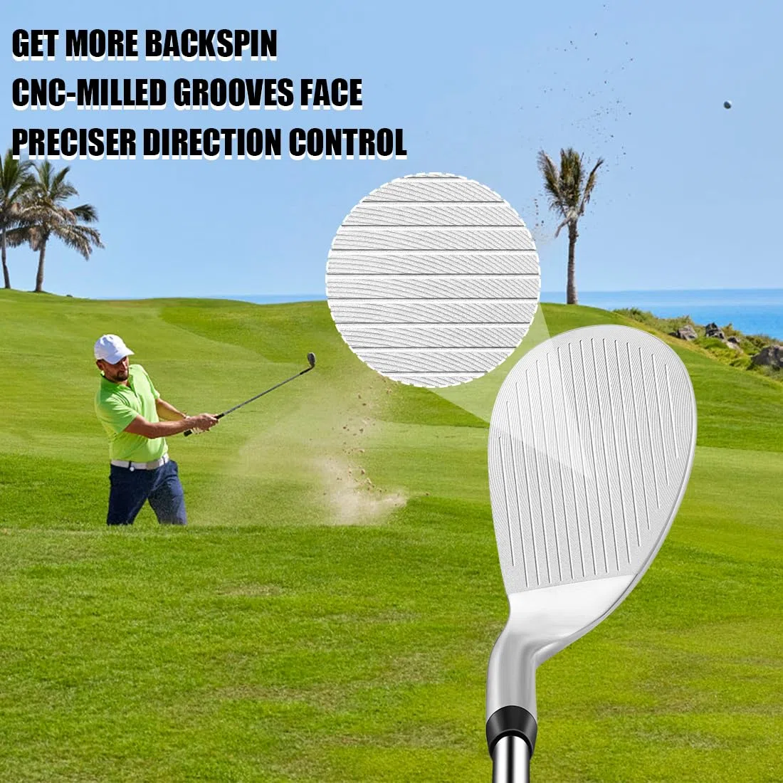 MAZEL Zeppe da golf da 68,70,72 gradi, 35 pollici, per destrorsi, QPQ, nero, CNC fresato con sabbia e sabbia, mazza da golf da uomo