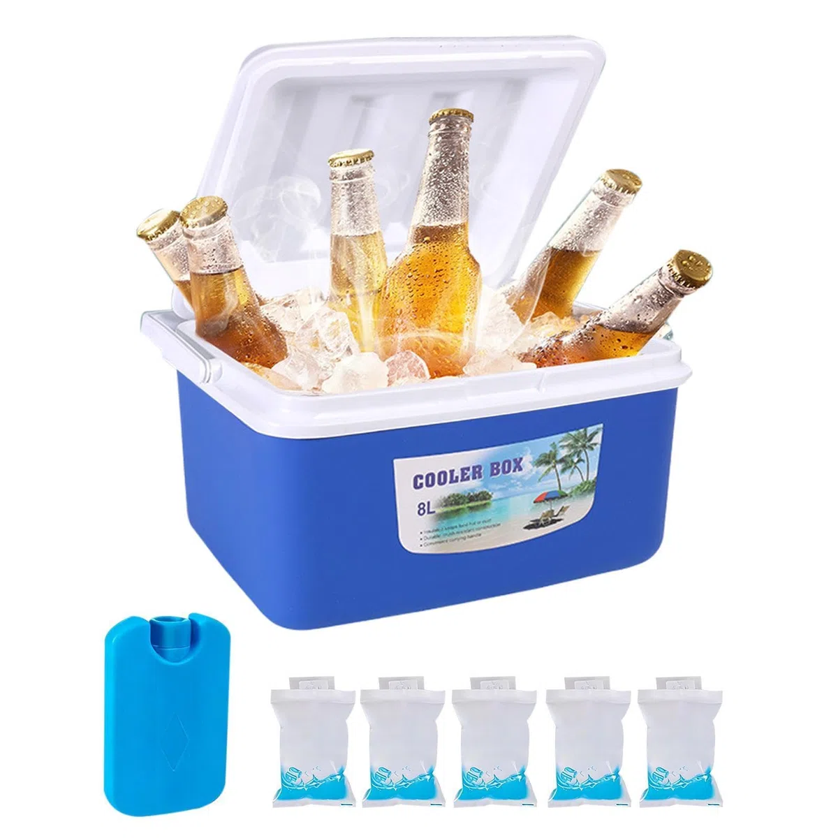 Generico Portabevande Isotermico Isolati Ermetici a Tenuta Stagna | Grande Frigo-da Picnic per Pranzo Cibo Snack Frutta Bevande all'Aperto Viaggi Picnic Pesca Spiaggia Lavoro