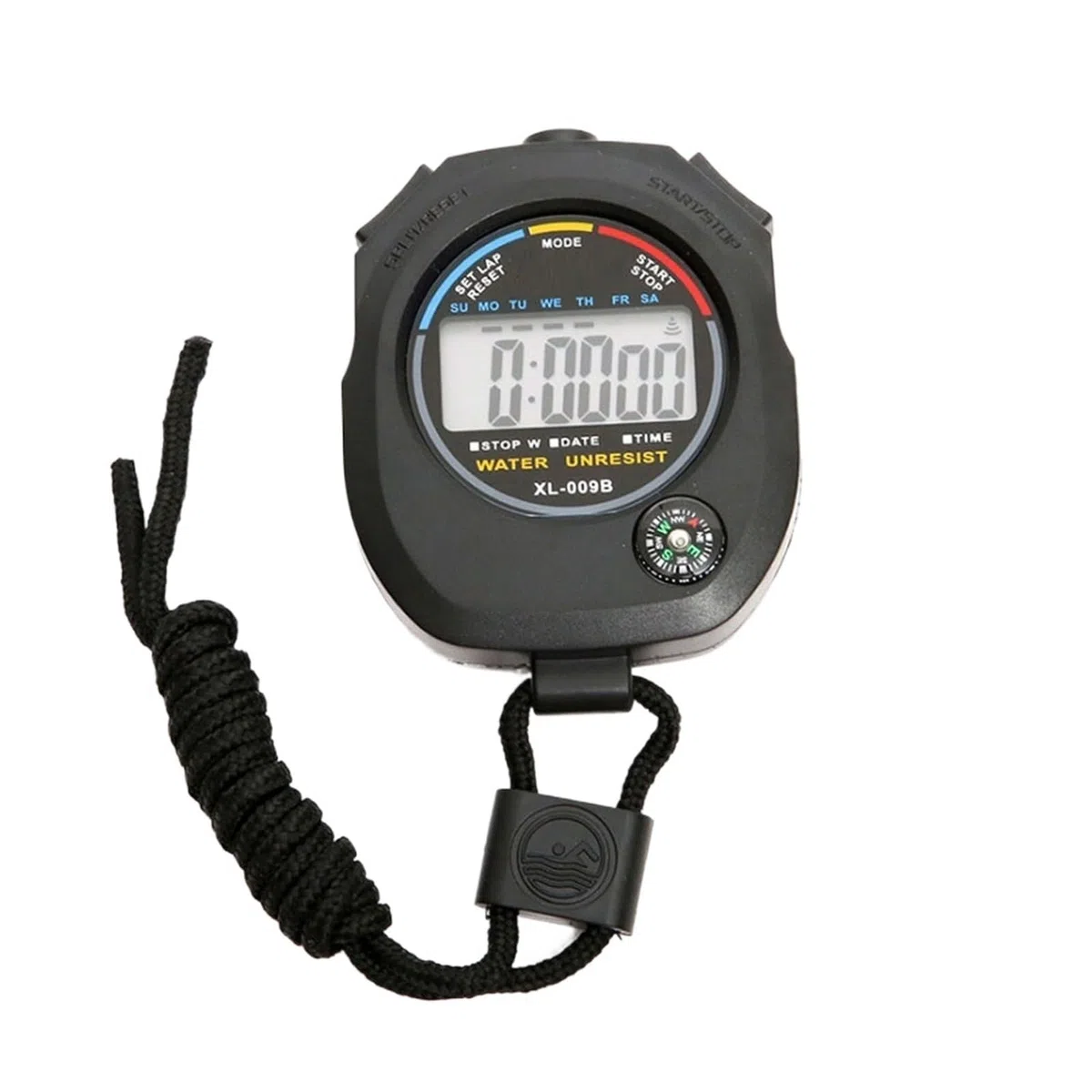 Cronometro, Cronometro digitale impermeabile con allarme da polso AM PM 24H Orologio portatile LCD Sport Cronometro Timer