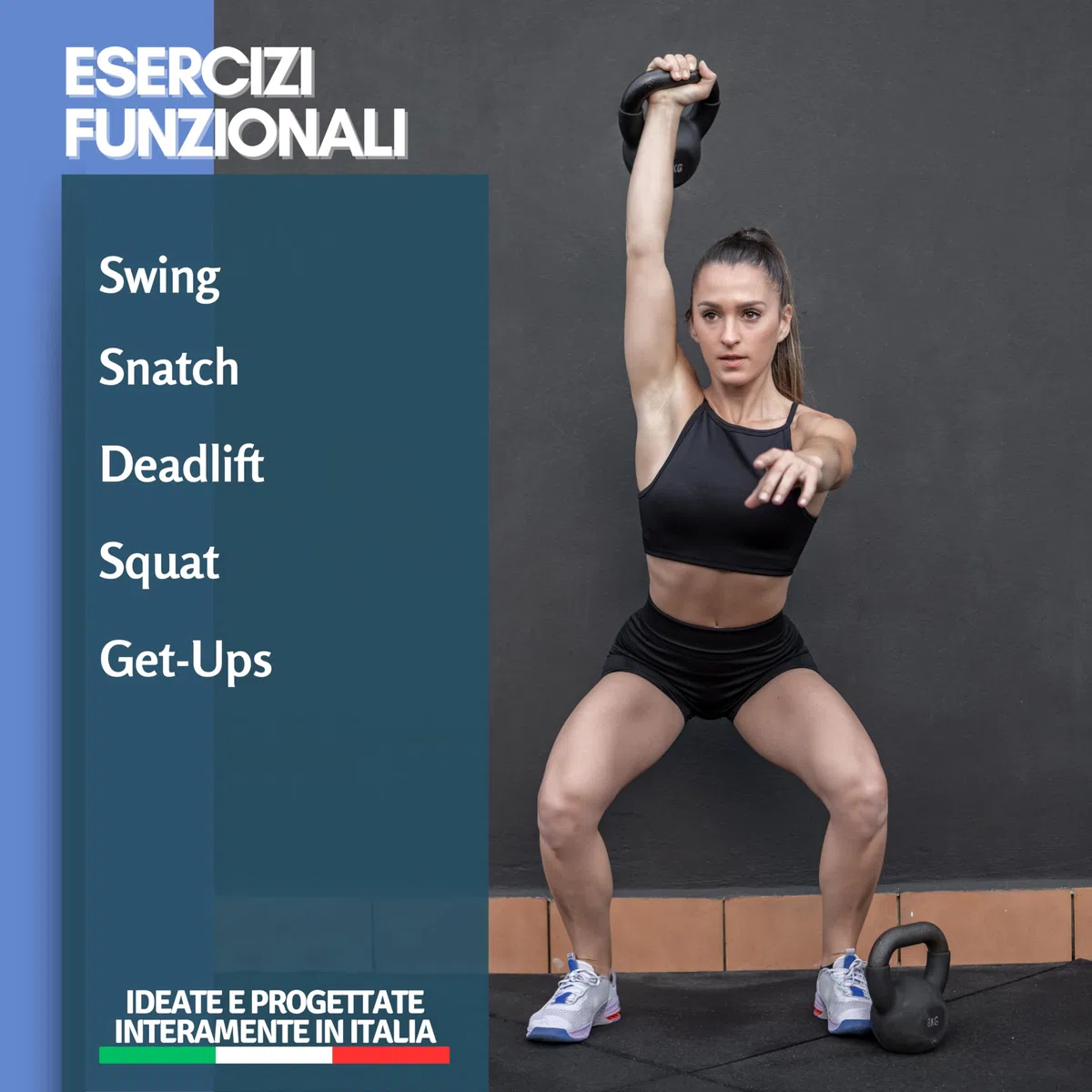 Kettlebell in Ghisa Rivestita in Neoprene da 4 a 32 Kg