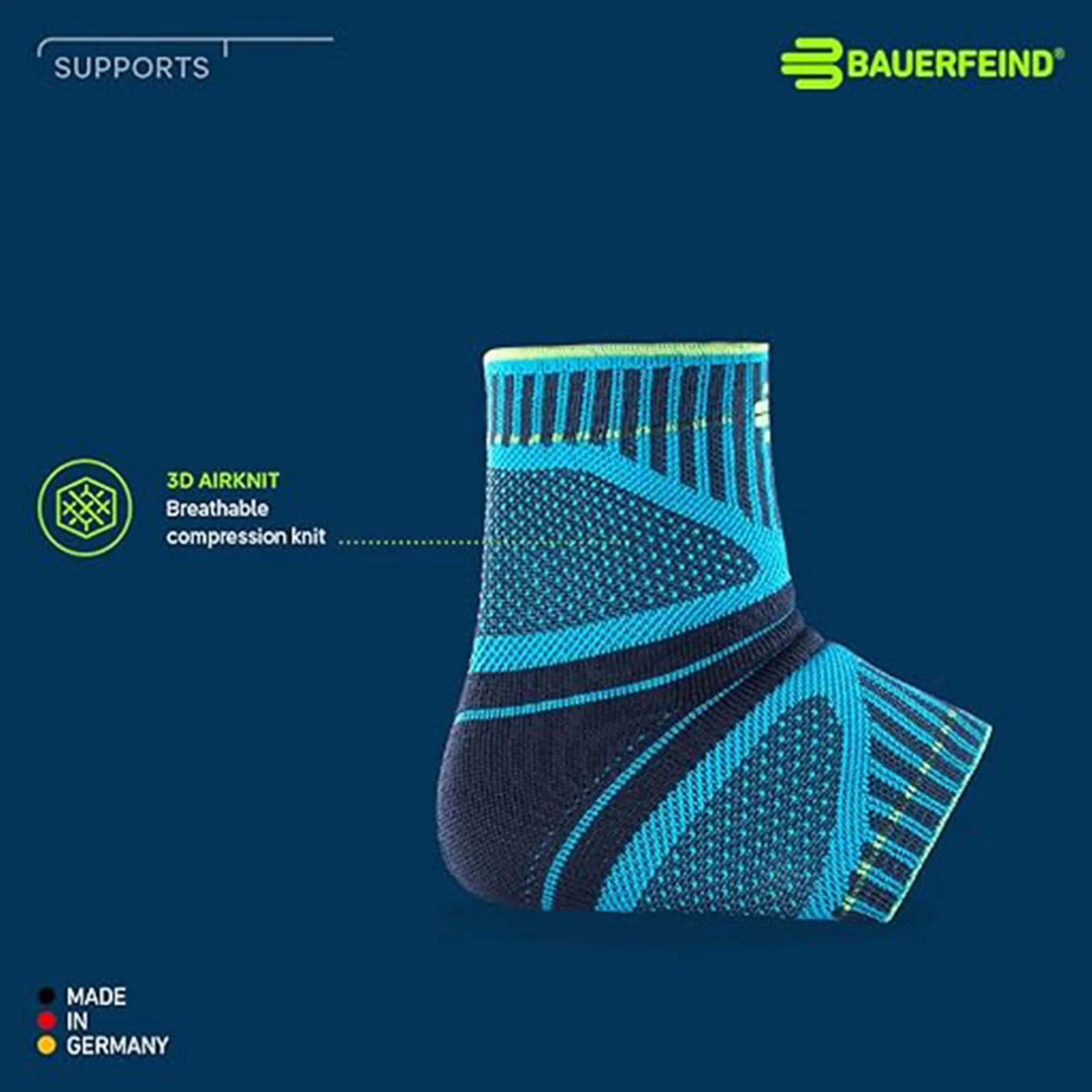 BAUERFEIND, 1 Cavigliera Sportiva, per Il Supporto dell'articolazione del Piede Durante Le attività Sportive, per Gare o allenamenti, Indossabile a Destra e a Sinistra