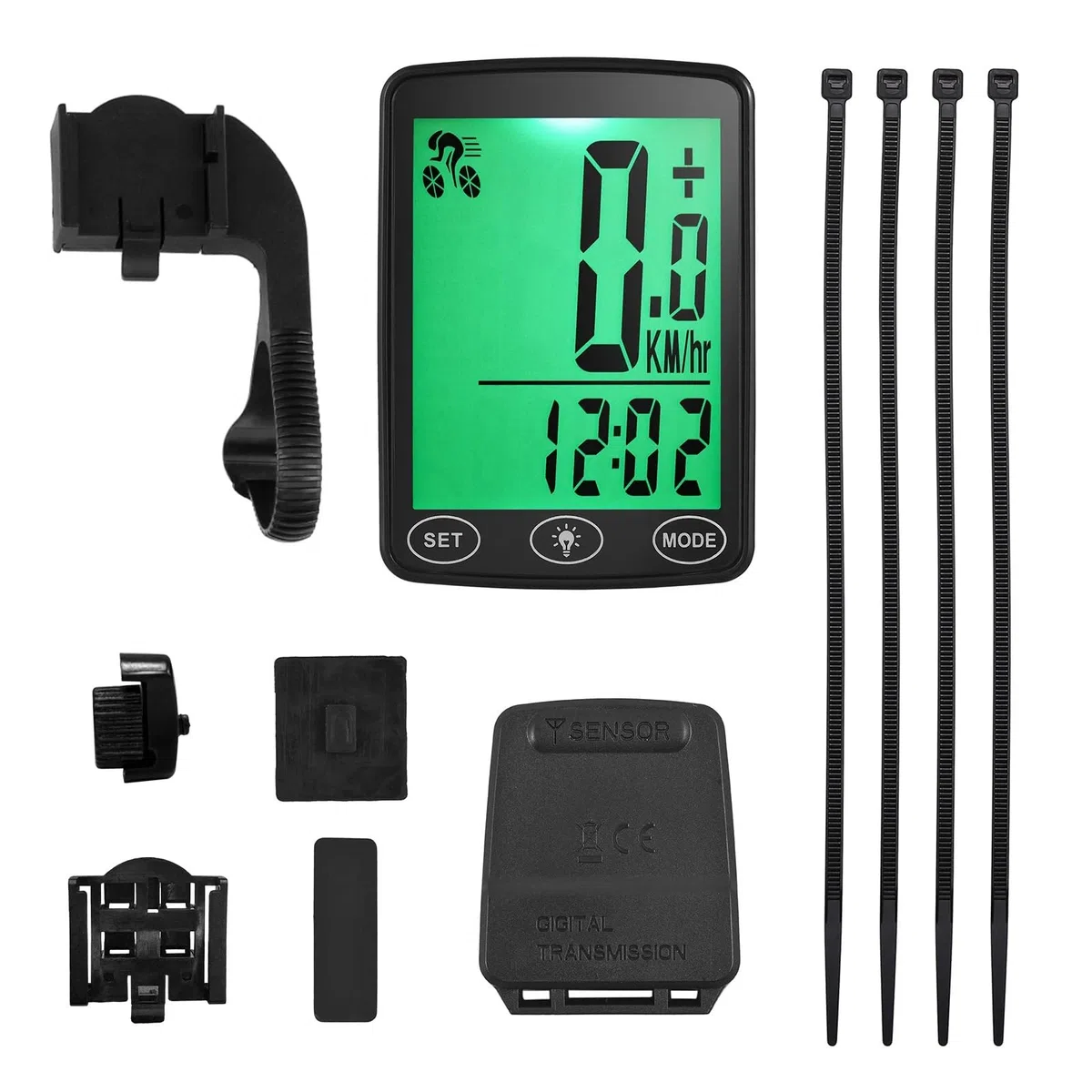 Contachilometri Bici Computer da bici impermeabile con contachilometri tachimetro for bicicletta e display della temperatura