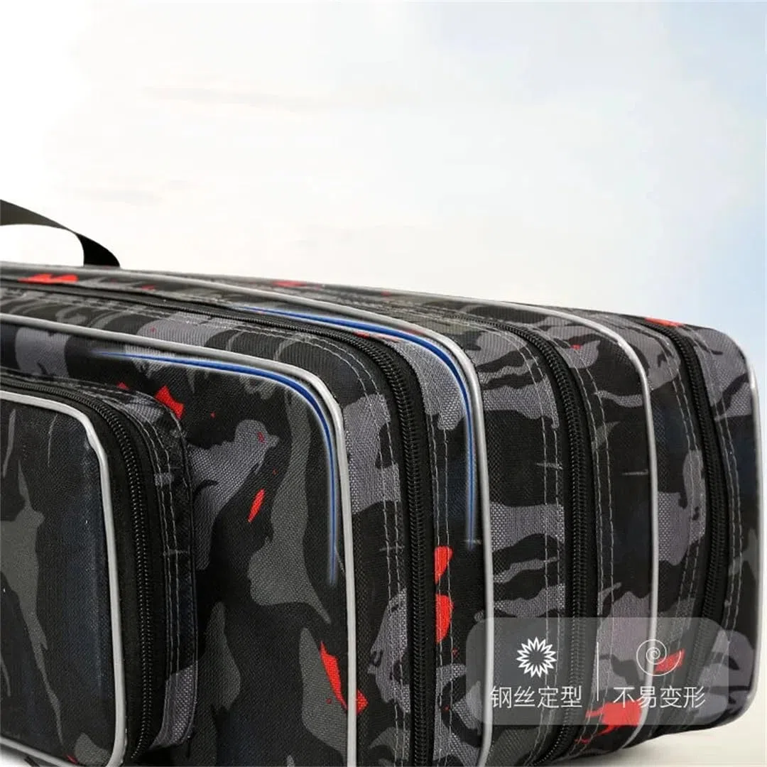 Suwequest Borsa di immagazzinaggio dell'attrezzatura da pesca 120 125 130CM ispessito impermeabile multifunzionale borsa da pesca 2/3 strati borsa per canna da pesca, 3 strati 120 cm2