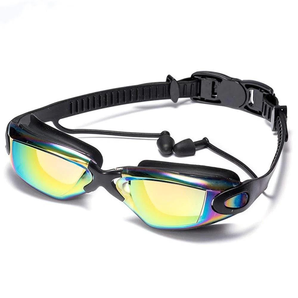 Occhialini da Nuoto, Regolabile Occhialini da Nuoto, Anti-Nebbia Protezione UV di Nuotata Occhiali for Unisex Adulto Uomini Donne Gioventù Scherza Il Bambino(Blue,White)