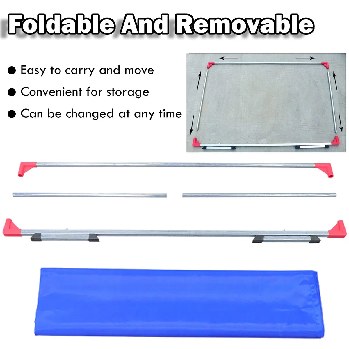 Recinzione professionale portatile per campo da ping-pong - Barriera alta 75 cm per giocatori, divisori resistenti per esterni e palestre, 1 pezzo (blu) - Migliora l'esperienza di gioco!, Blu, 1 pz