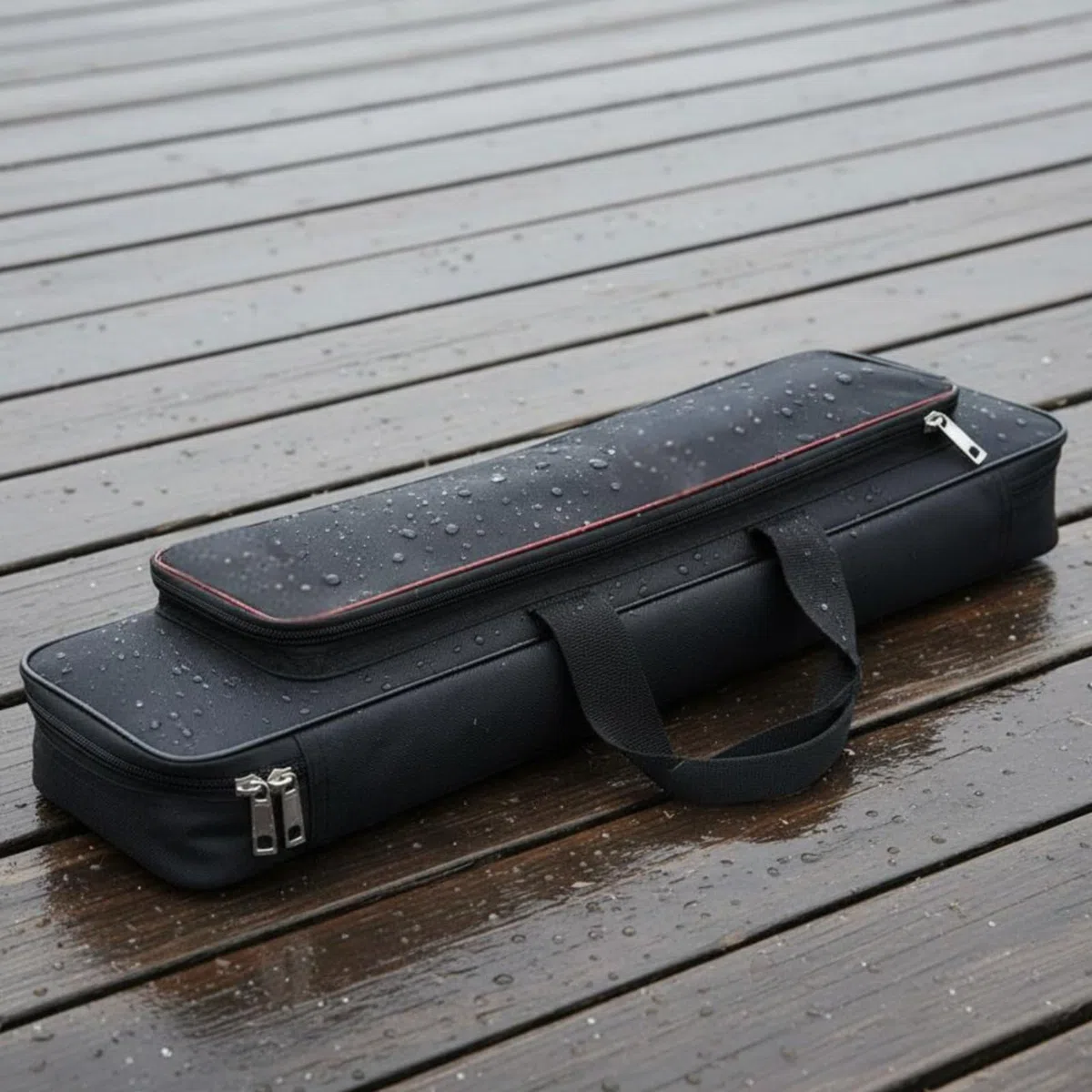 Valigetta Porta Attrezzatura da Pesca con Ampio Scomparto Principale Tasca Laterale Esterna Tessuto Impermeabile E Robusto Adatta per Trasporto E, 70CM