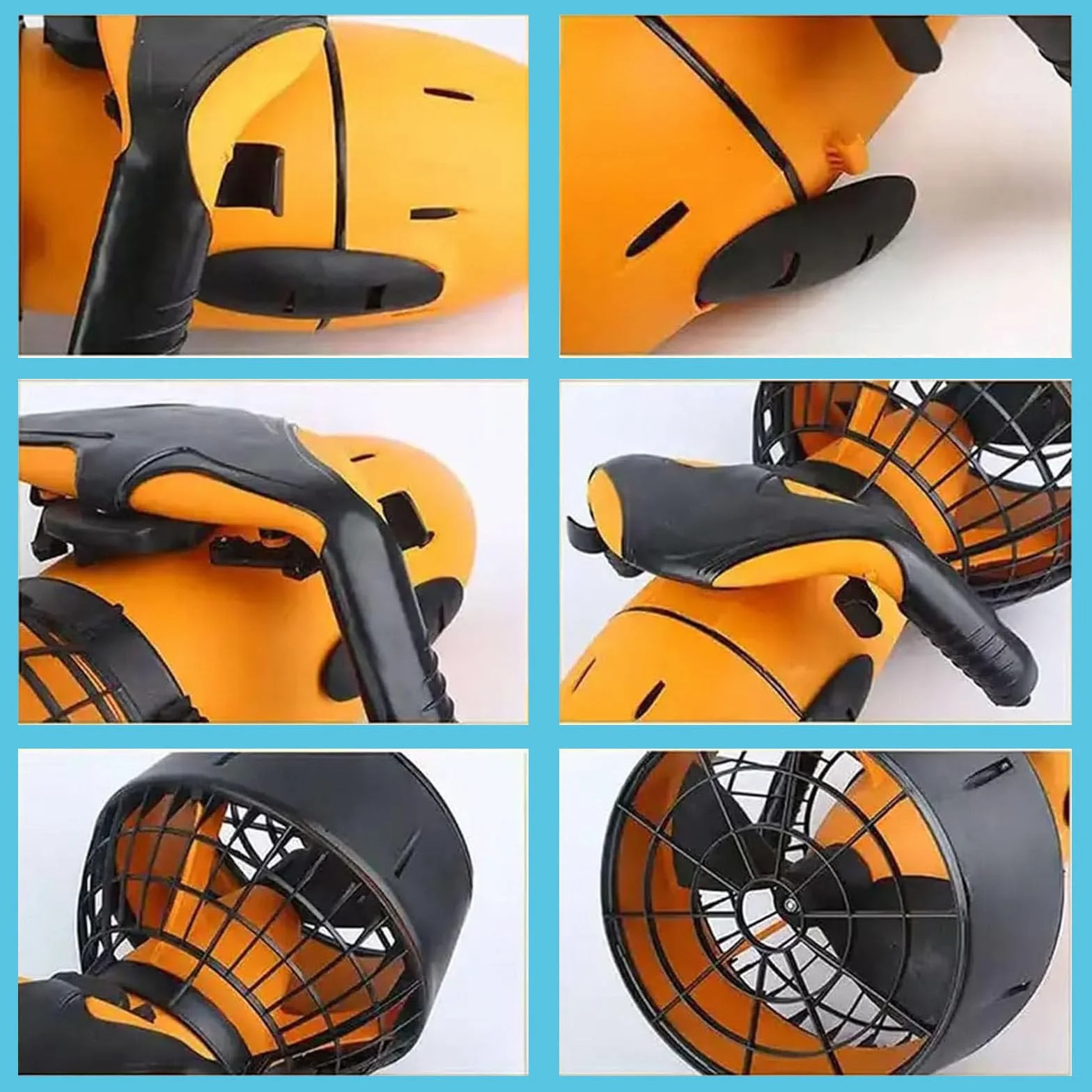 Elica Subacquea, Scooter subacqueo 500W a Doppia velocità, elica per Piscina, Bici elettrica Subacquea per Piscina, Attrezzatura Sportiva per Nuoto, Immersioni, Snorkeling, Mare