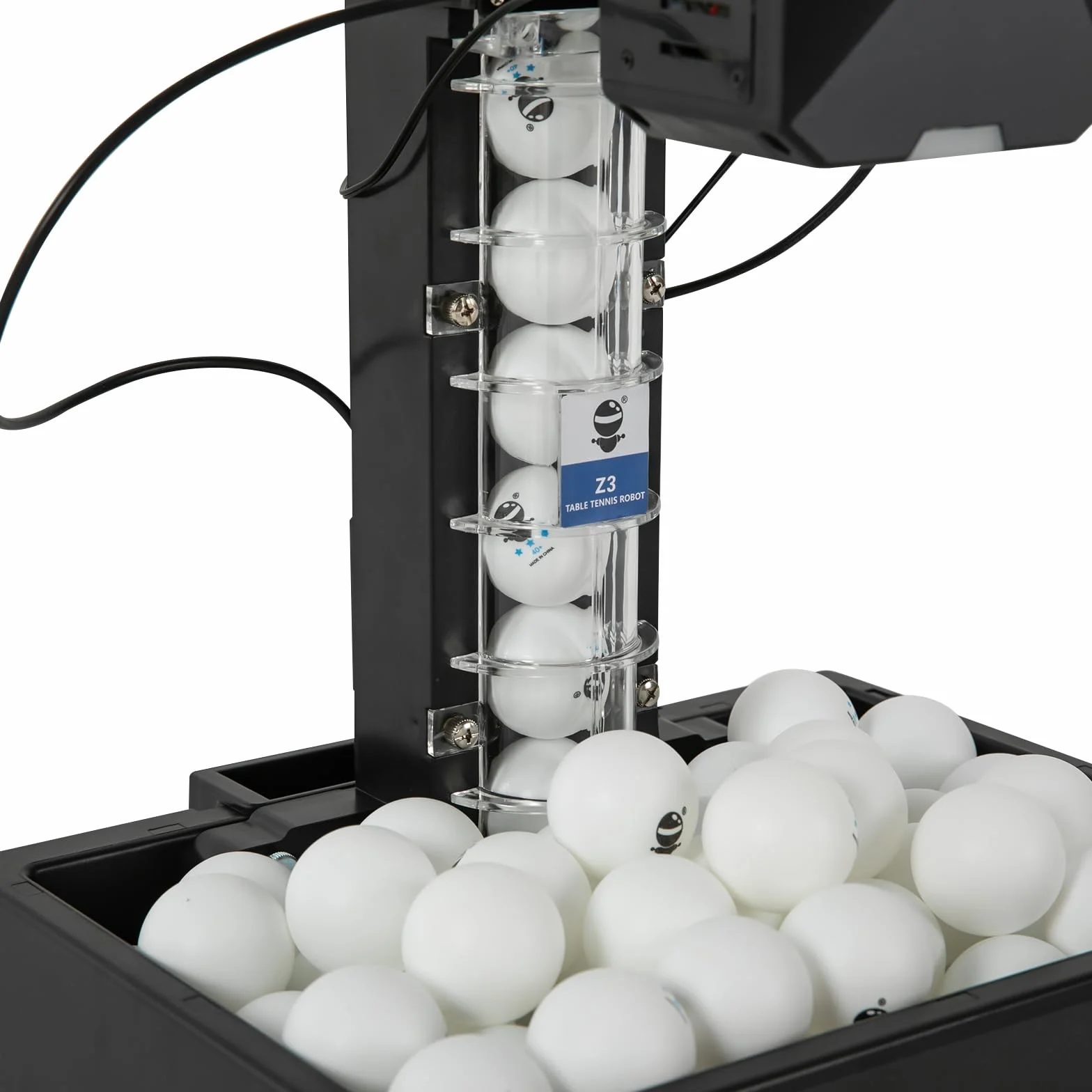 Lanciatore automatico con rete di raccolta per palloni da ping pong, con 100 palline in ABS, per ping pong, con rete, per palestre, scuole, centri di allenamento