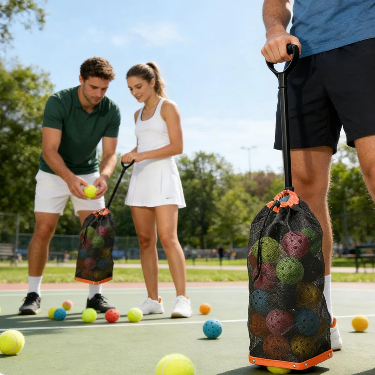 Generico Raccogli Palle da Confortevole e con Grande capacità di Raccolta | Raccoglitore Di Palline Da Tennis per Uomini Donne Ragazzi Giovani Ciclisti Golfisti
