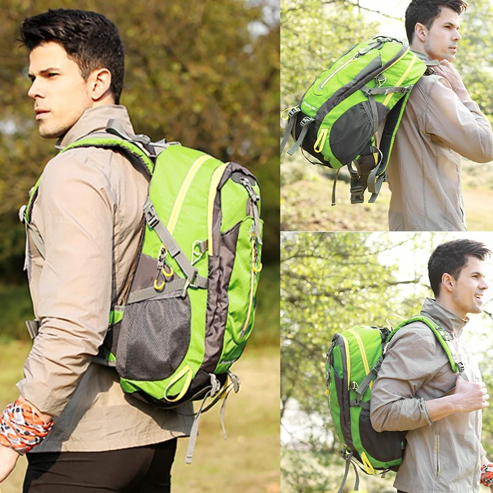 Lixada Borsa Zaino 40L Acqua Resistente Zaino Viaggio Escursione Trekking Campeggio Risalita Borse