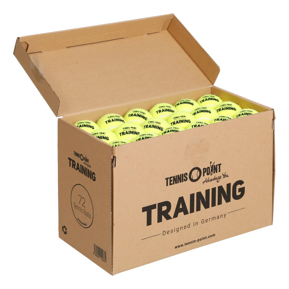 Training - Scatola da 72 Palline da tennis - Palline senza pressione - giallo - (Scatola da 72)