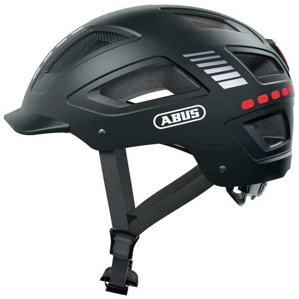 ABUS Casco da bici con luce - Hyban 2.0 LED - luce anteriore e posteriore e robusta calotta rigida - per uomini e donne
