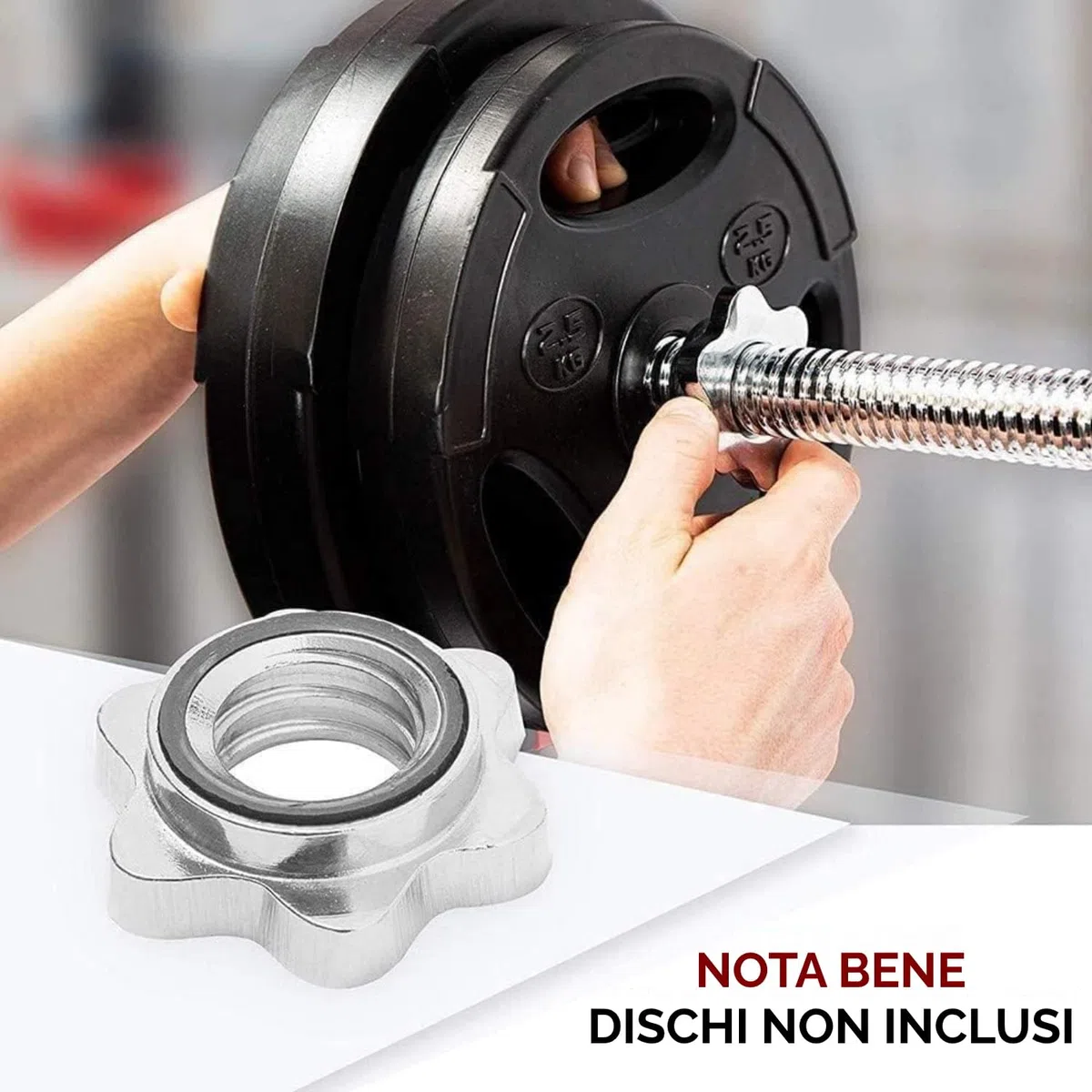 FFitness ASTA PER TRICIPITI 86 CM BILANCIERE CORTO MANUBRIO TRICEP CURL BAR 25 MM ALLENATORE TRICIPITI CON CHIUSURA