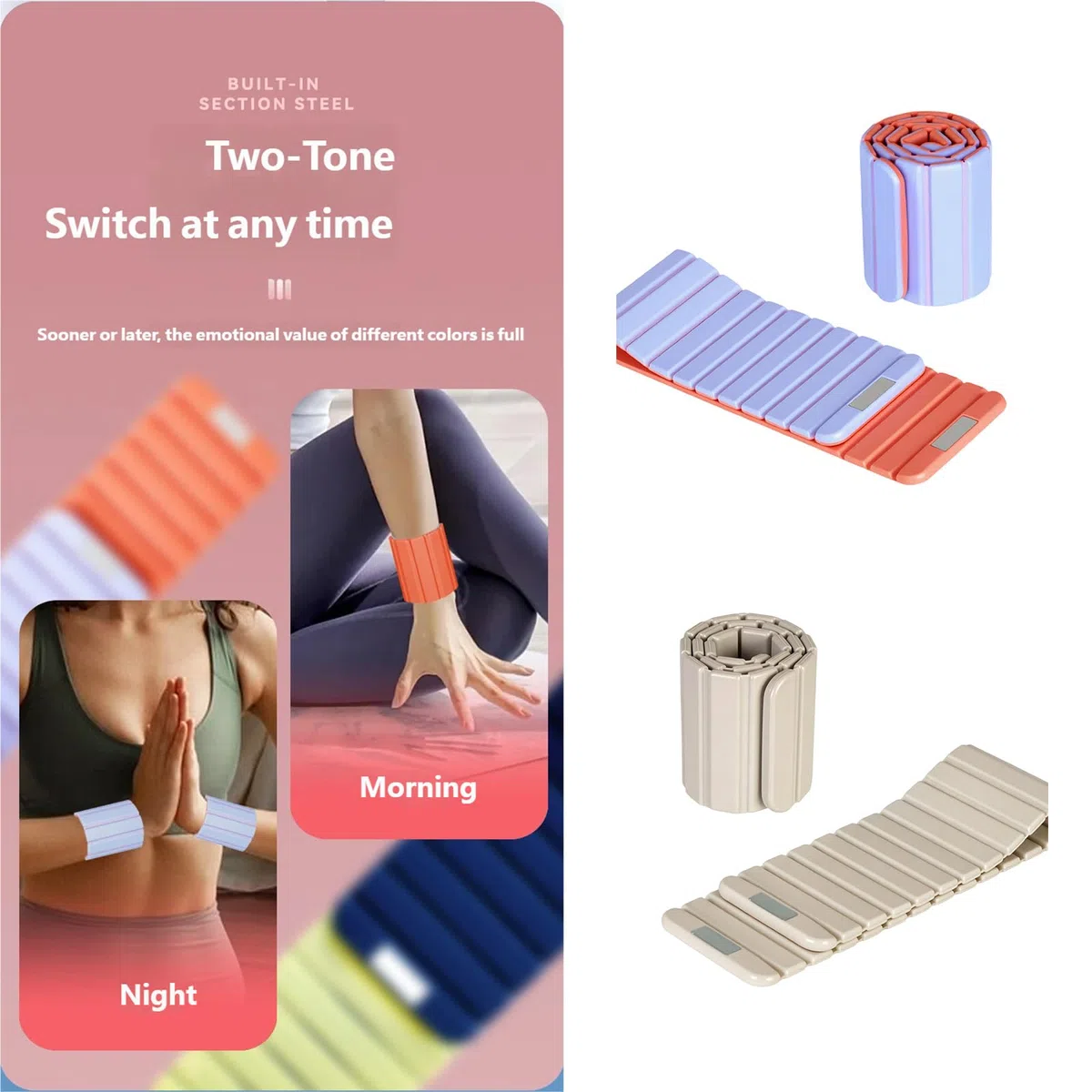Pesi da fitness impilabili con morbida copertura in silicone, adatti per varie attività sportive, uso interno ed esterno, accessori portatili per pesi da palestra