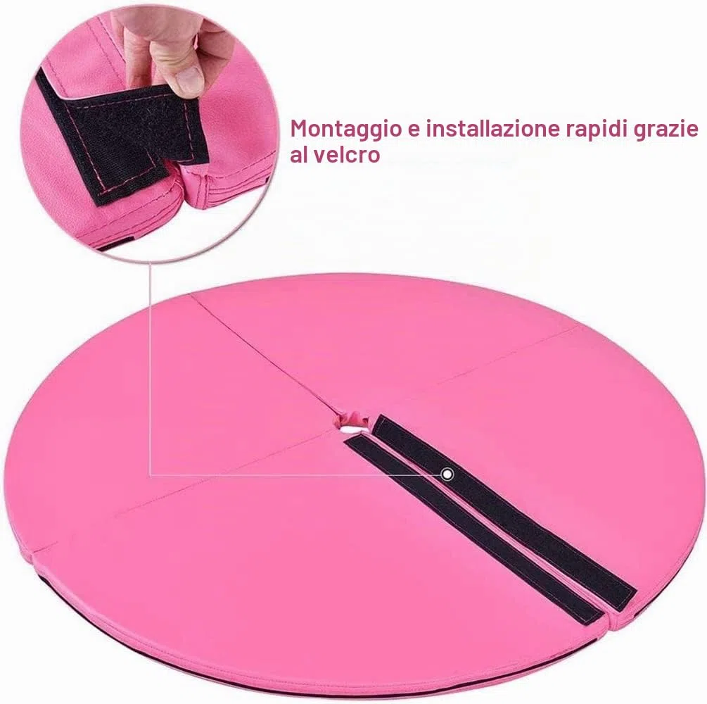 Dancing Pole Crash Mat Tappetino per esercizi extra spesso Palo da ballo Home Yoga Pilates Ginnastica Mat-Rosa(Size:120x5cm)