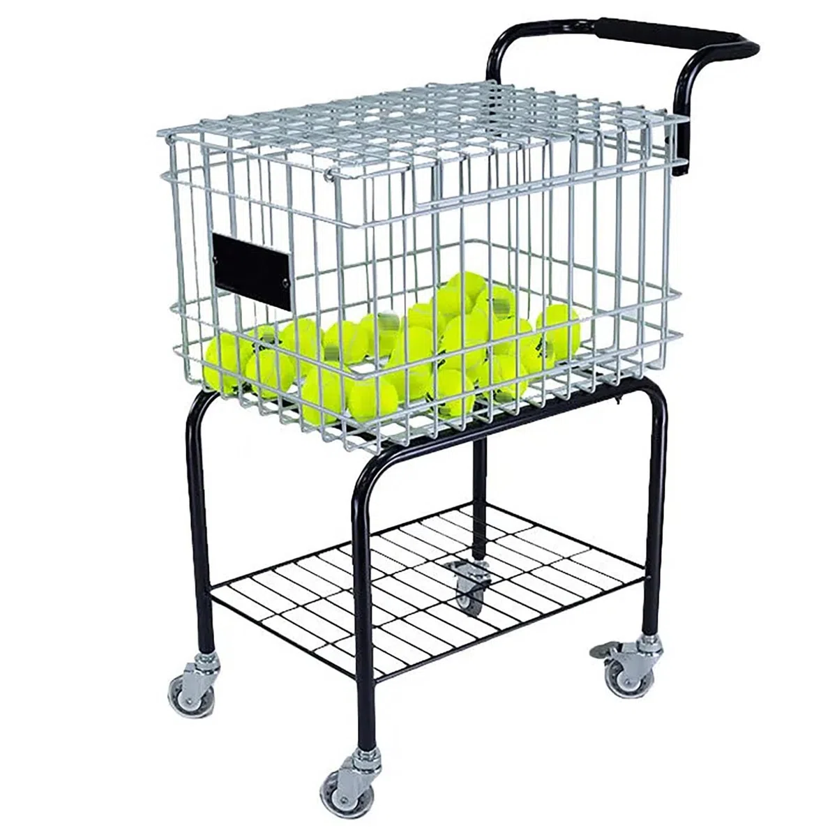 Carrello da tennis con ruote, cestino portatile per raccogliere le palline, contiene 350 palline, ideale per allenatori e giocatori, leggero e facile da trasportare