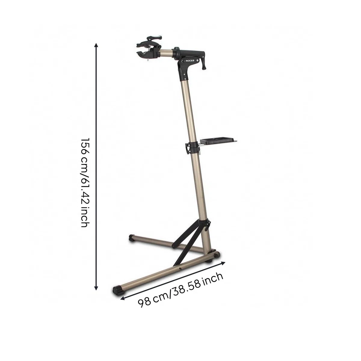 Cavalletto Manutenzione Bici con Vassoio Regolabile Supporto Manutenzione Bicicletta Telescopico Attrezzatura per Meccanici di Biciclette