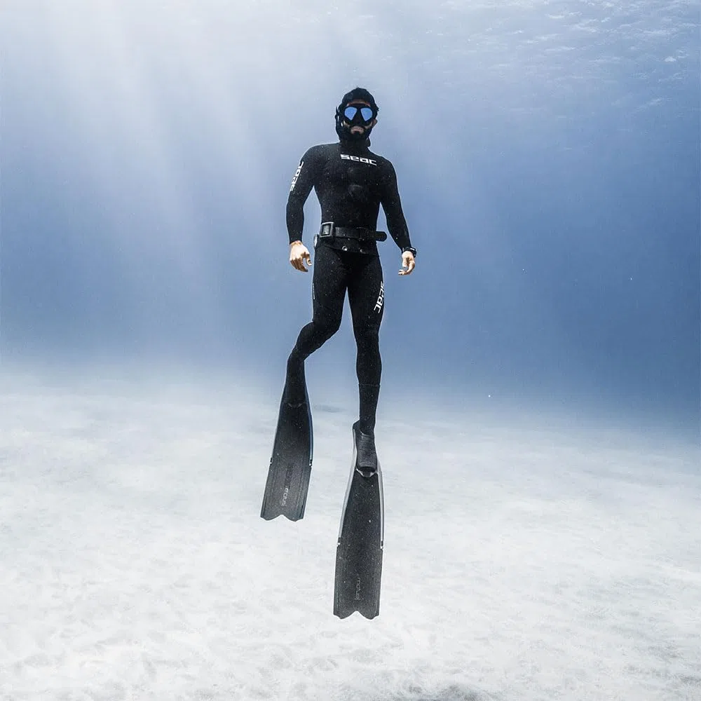 SEAC Black Shark, Muta da Pesca Sub e Apnea in Neoprene 3 mm, Due Pezzi, Interno in Spaccato Uomo
