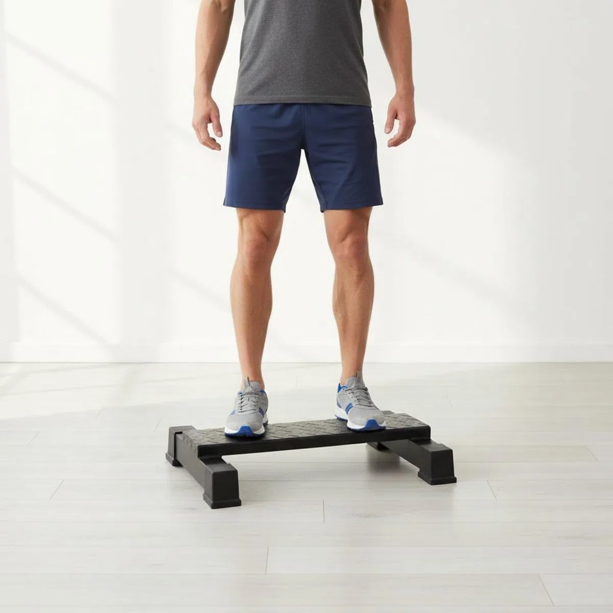 Fitness Training Step Piattaforma Step Attrezzo Palestra Pedana Allenamento Base Ampia in Acciaio Superficie Antiscivolo per Sollevamenti Squat