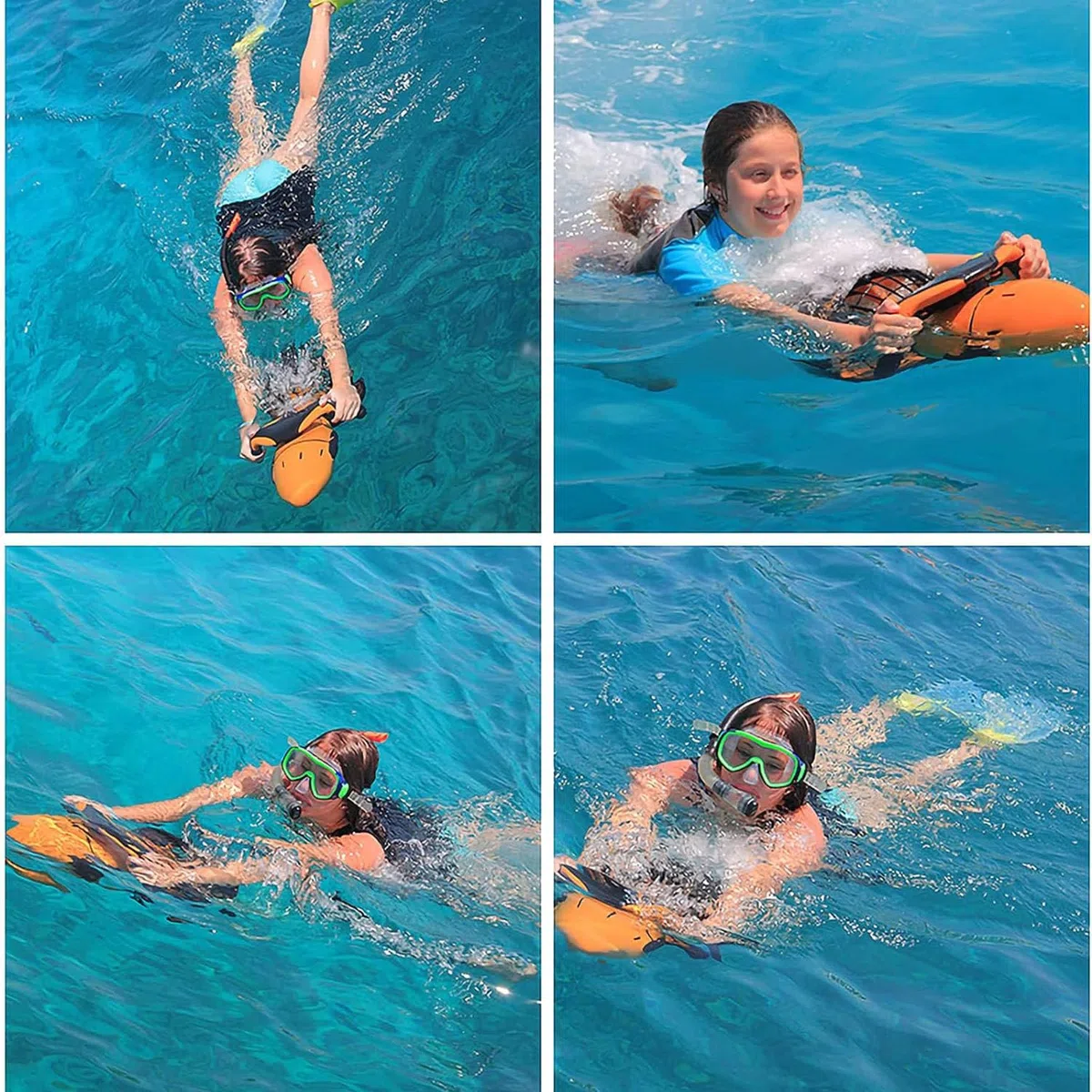 Scooter Marino subacqueo, Booster per Nuoto subacqueo con Batteria, Scooter Elettrico da 300w/500w sottomarini per la Piscina per Sport Acquatici, Immersioni e Snorkeling e Avventure Marine,500W