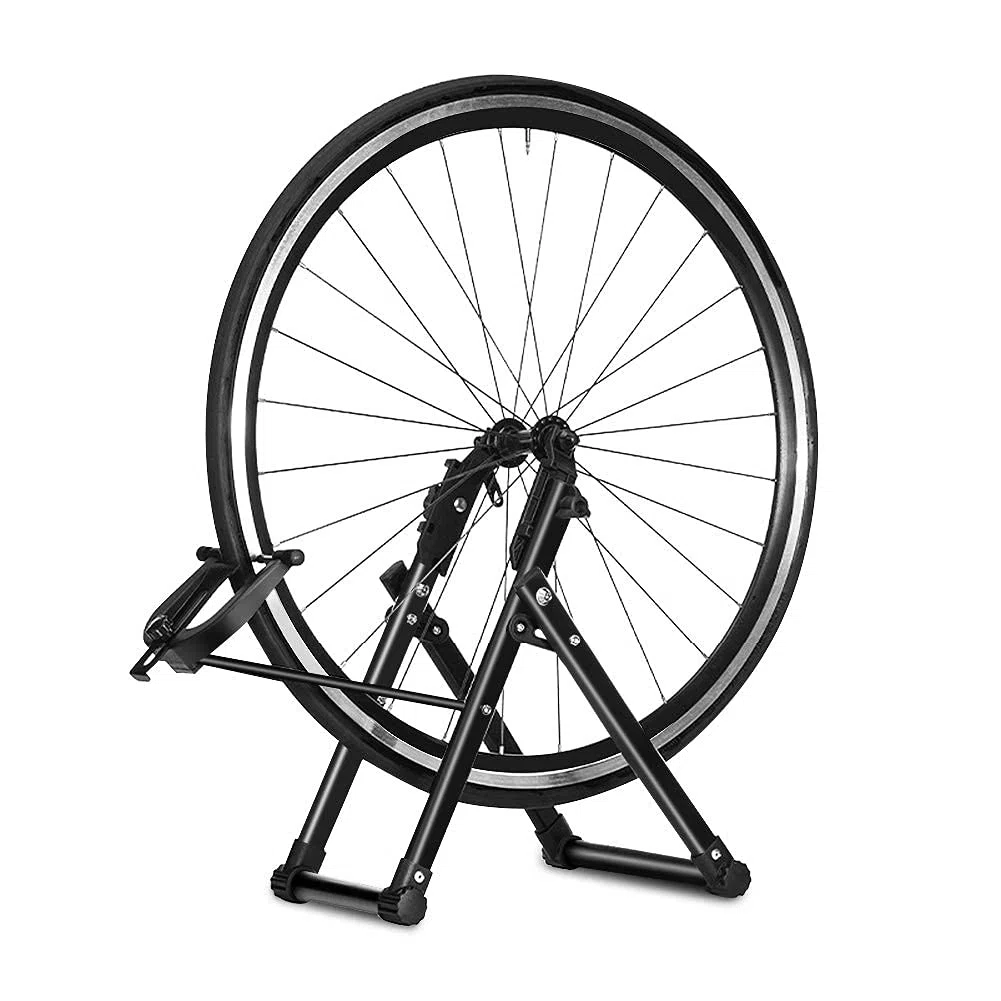 Portabiciclette Centraruote Bici Manutenzione Ruote per Bicicletta, Portabiciclette Pieghevole Meccanico per Deposito Biciclette, Supporto di Centraggio per Bicicletta, Centraruote Dischi Bici