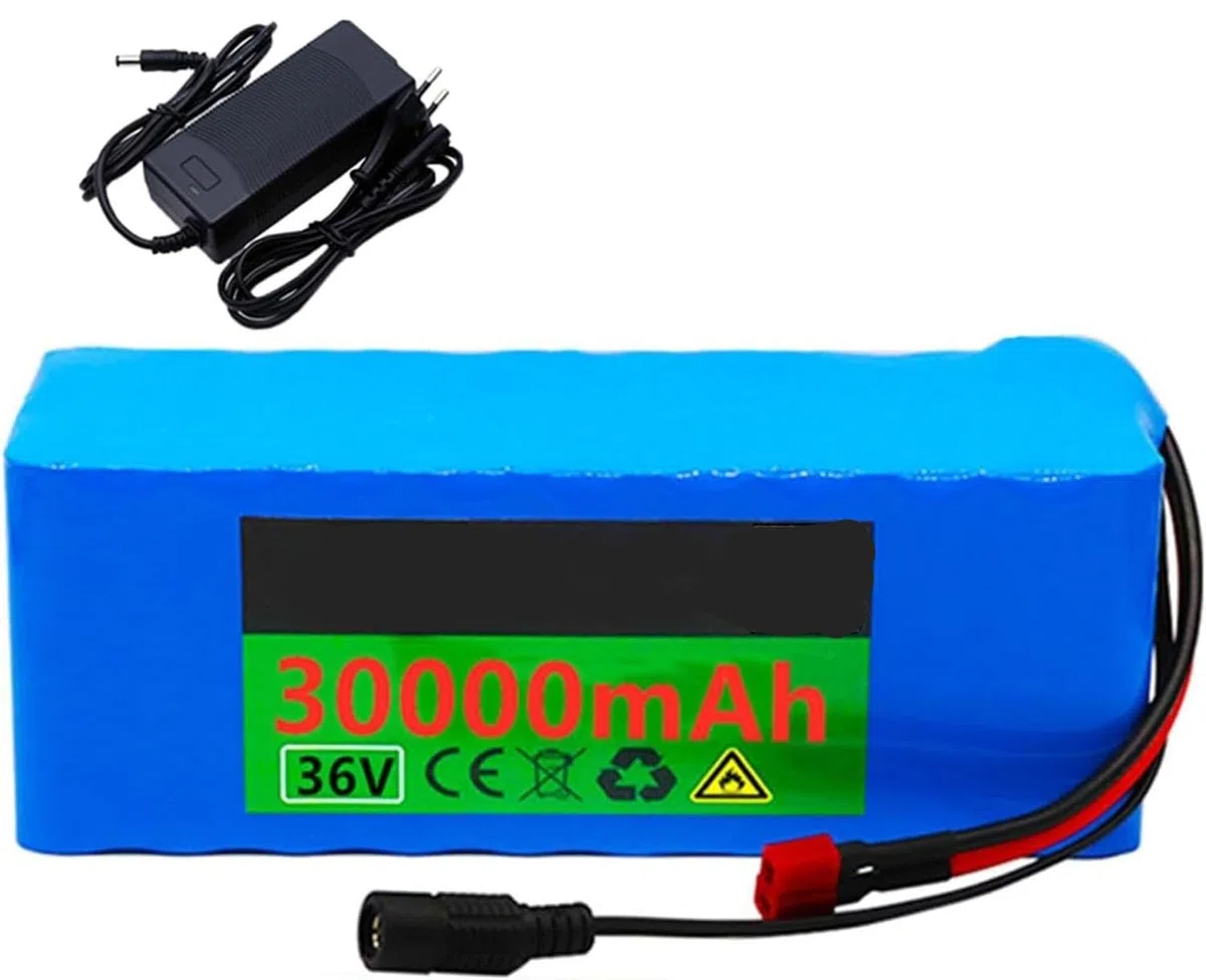 Batteria per Bicicletta elettrica 36V 30Ah Batteria per Bici elettrica 10S3P con Caricabatterie Batteria per Scooter 36V 30Ah,XT60