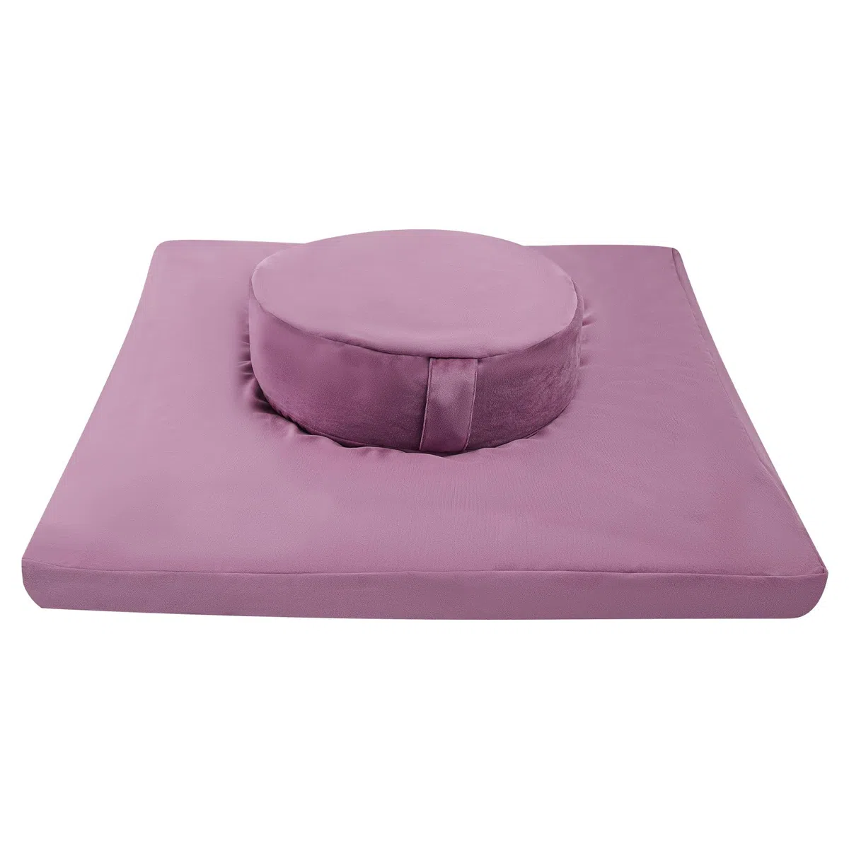 Zabuton Zafu Set, tappetino da meditazione quadrato, 80 x 80 x 8 cm, in cotone di alta qualità, rotondo, cuscino da yoga, 40 x 13 cm, manicotto di grano saraceno, rimovibile, lavabile in