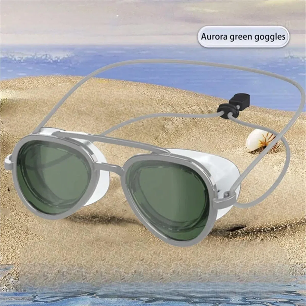 Occhialini Nuoto Occhiali da nuoto regolabili, protezione, ampia visuale, montatura grande, occhiali da nuoto e immersioni, anti-perdita
