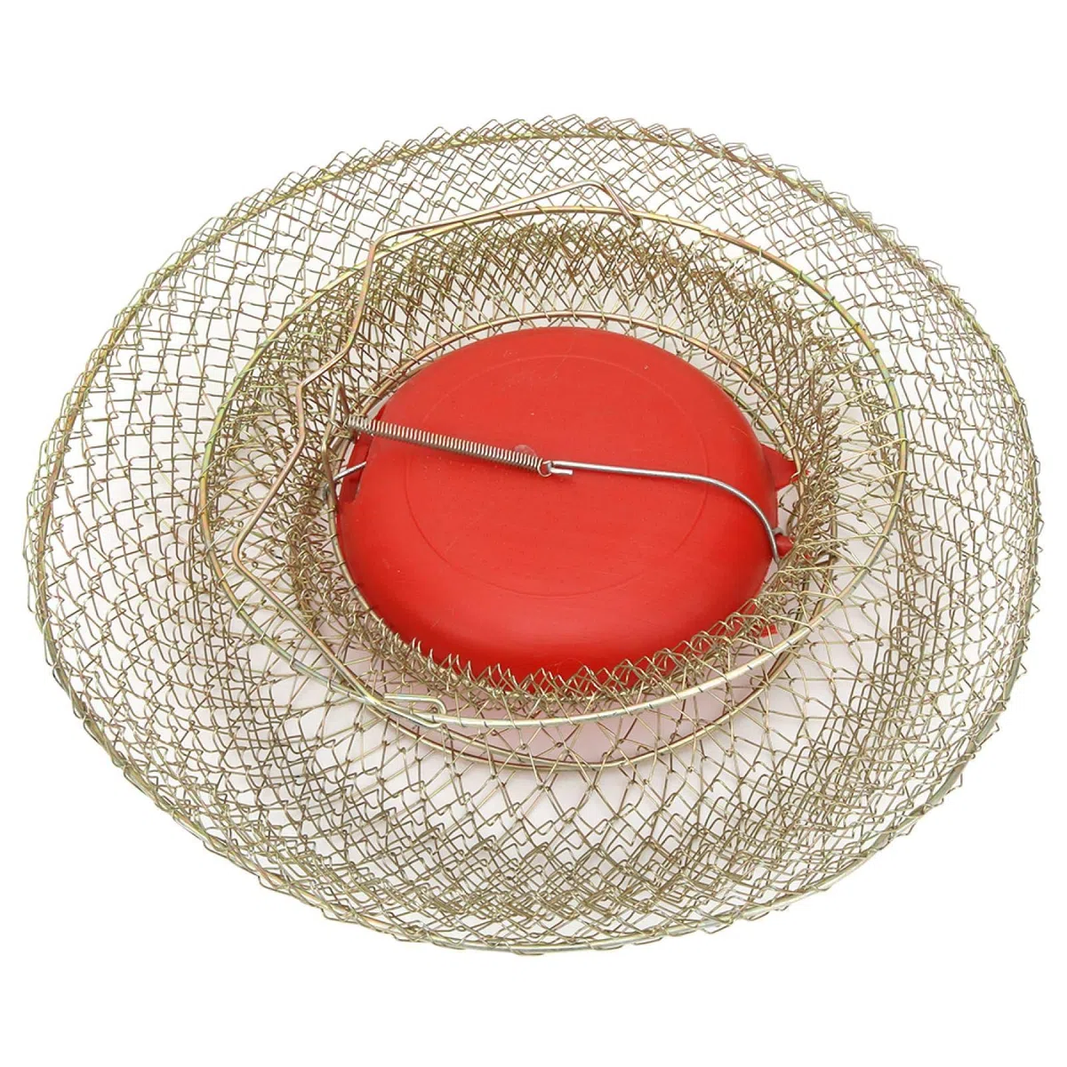1 pezzo Rete da Pesca con Trappola per Granchi, Gabbia per Pesca Pieghevo Portatile Rotondo in Acciaio, Letrappola per Granchi, Maniglia Robusto Trappola per la Pesca Gabbia per Reti da Pesca(33 cm)