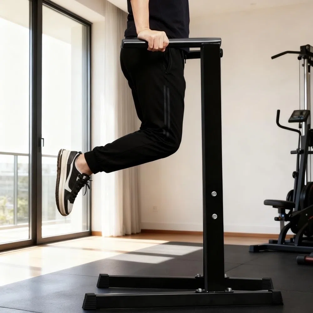 Yaheetech Dip Station per Allenamento Gym Home Dip Barre Parallele Fitness Casa o Palestra Stazione Fitness in Acciaio per Calisthenics/Stretching/Addominali Stazione di Trazione Muscolare Nero