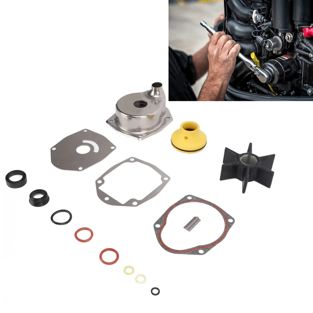 Greensen Kit di Riparazione Girante 817275Q05 Sostituzione per 200 225 250 Mercruiser Alpha One Gen II 1991-2021, Adatto a Sierra Marine 18-3147