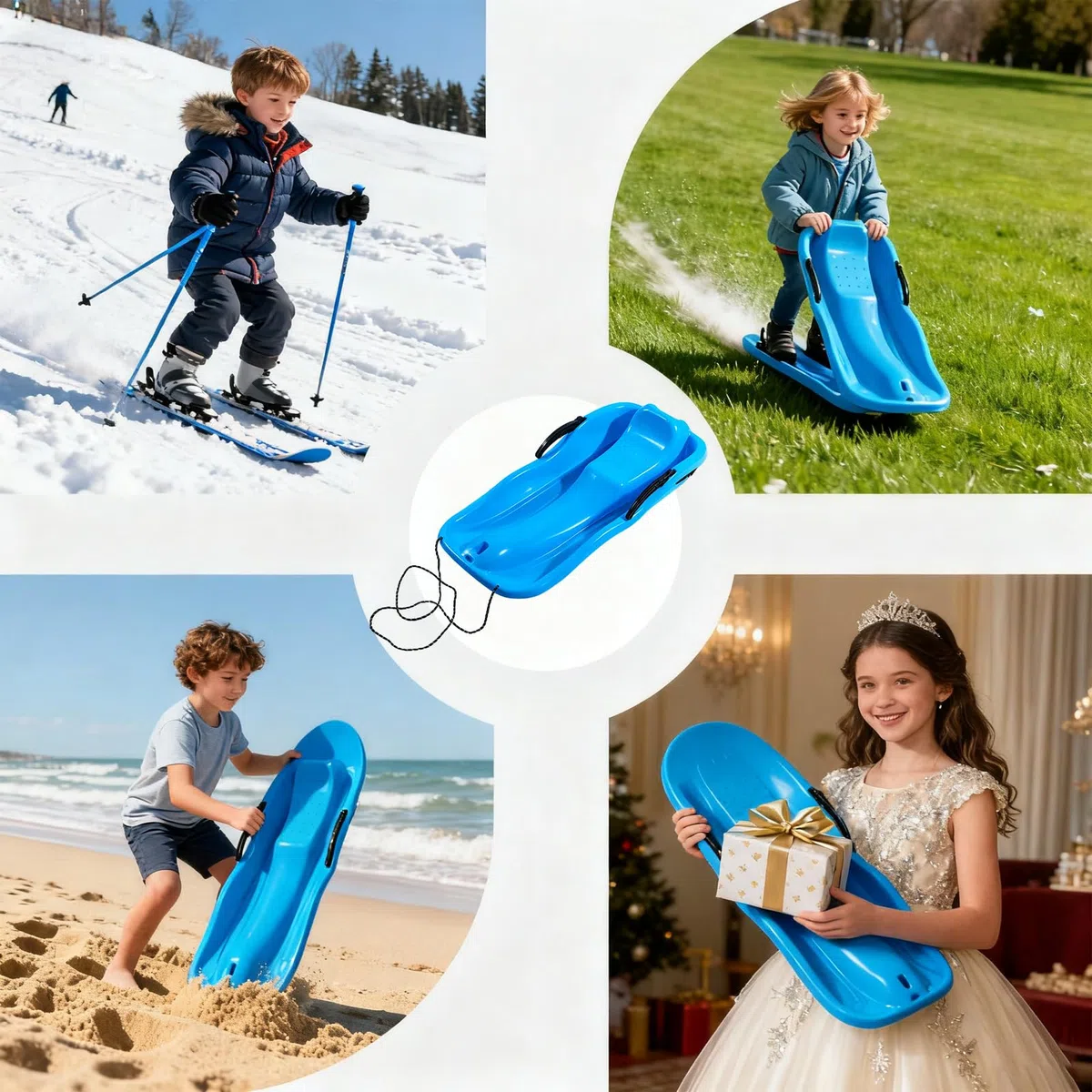 Tavola da slitta, giocattoli leggeri invernali per esterni | Slittino da neve per bambini, resistente, per adolescenti, giovani e adulti