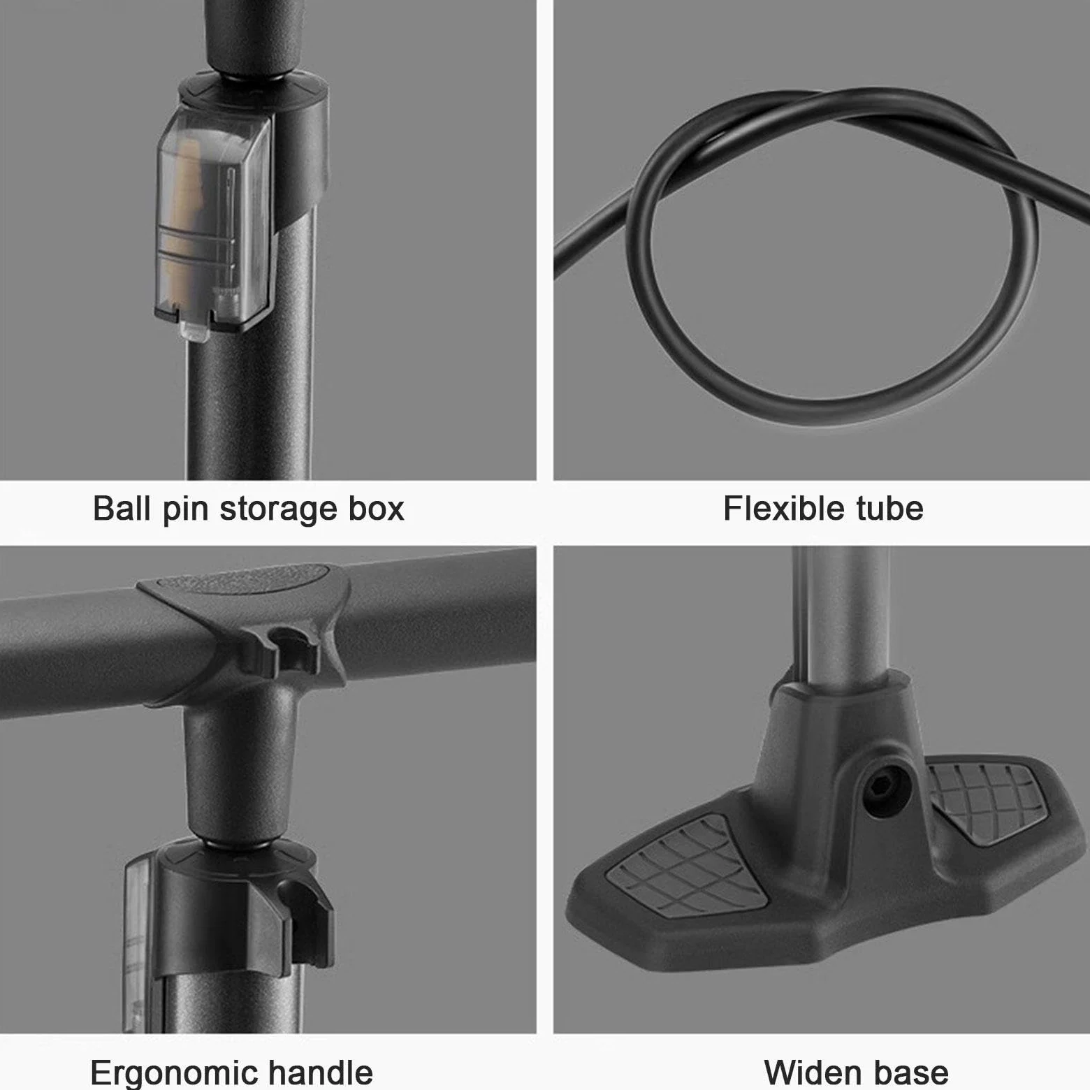 Pompa per Bici da Pavimento con Manometro - Adatto Ai Tipi di Valvole Schrader e Presta - Pompe Ad Aria Portatili per Pneumatici, Palloni, Palloncini, Gonfiabili per Mountain Bike da Strada