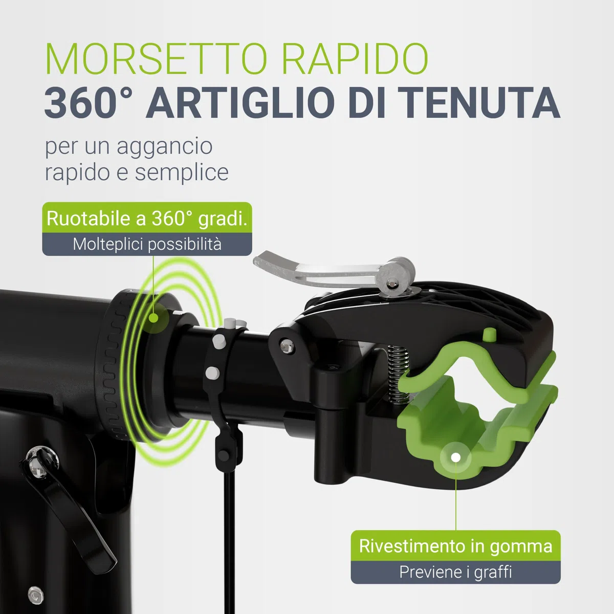 Juskys Cavalletto pieghevole per riparazione bici - Supporto regolabile in altezza con rivestimento in gomma e vassoio portautensili - Per biciclette fino a 50 kg