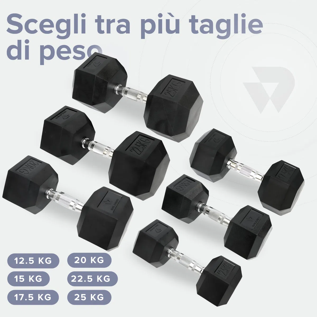 BILDER - Manubrio Palestra Singolo, Forma Esagonale e Impugnatura Antiscivolo, Pesi Palestra e per Allenamento a Casa per Miglioramento Forza e Resistenza, Manubri Resistenti e Salvaspazio