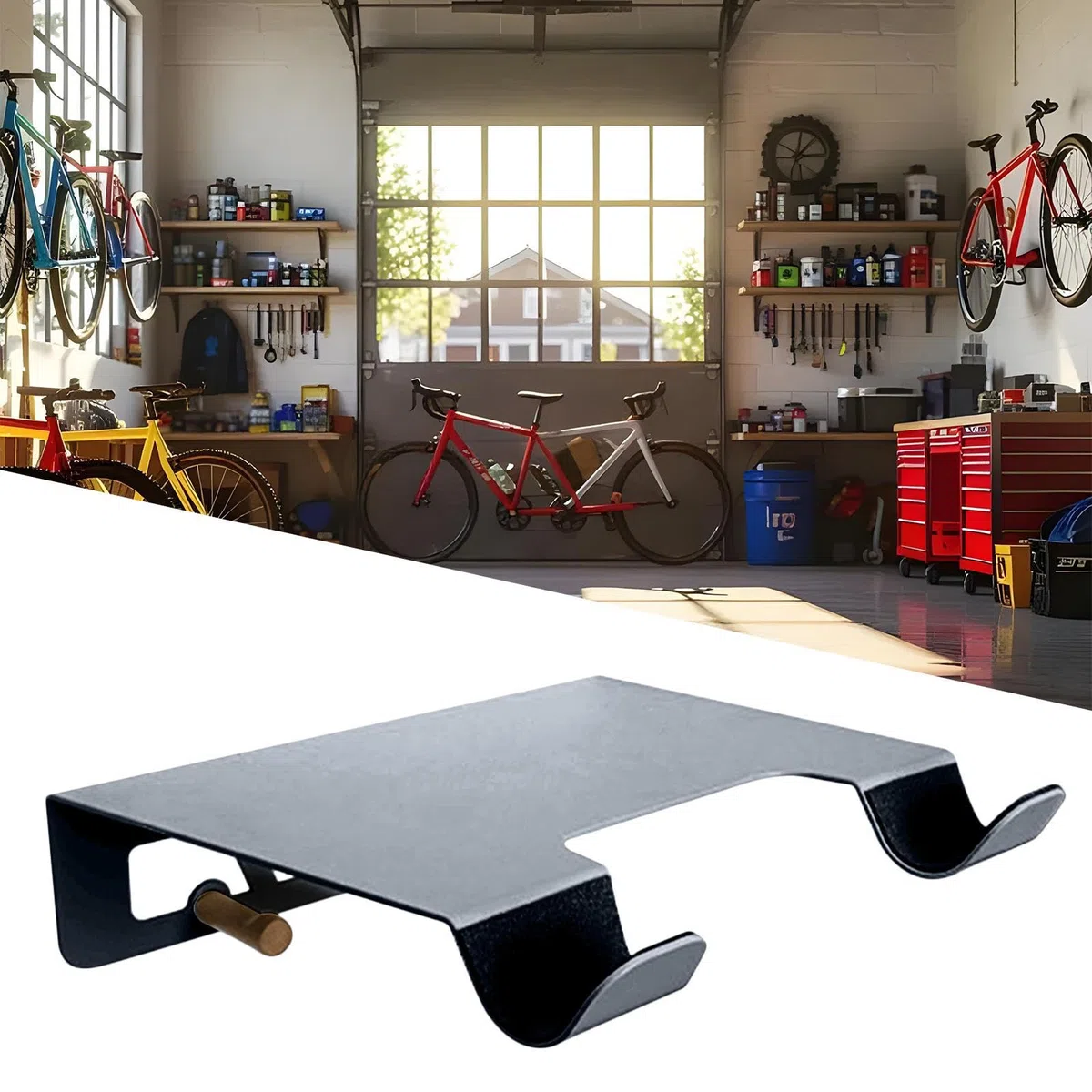 Gancio portabici a parete Verticale Stabile | Supporto A Parete Per Biciclette Adatto Al Garage Appartamento Interno E Esterno Ambiente Domestico