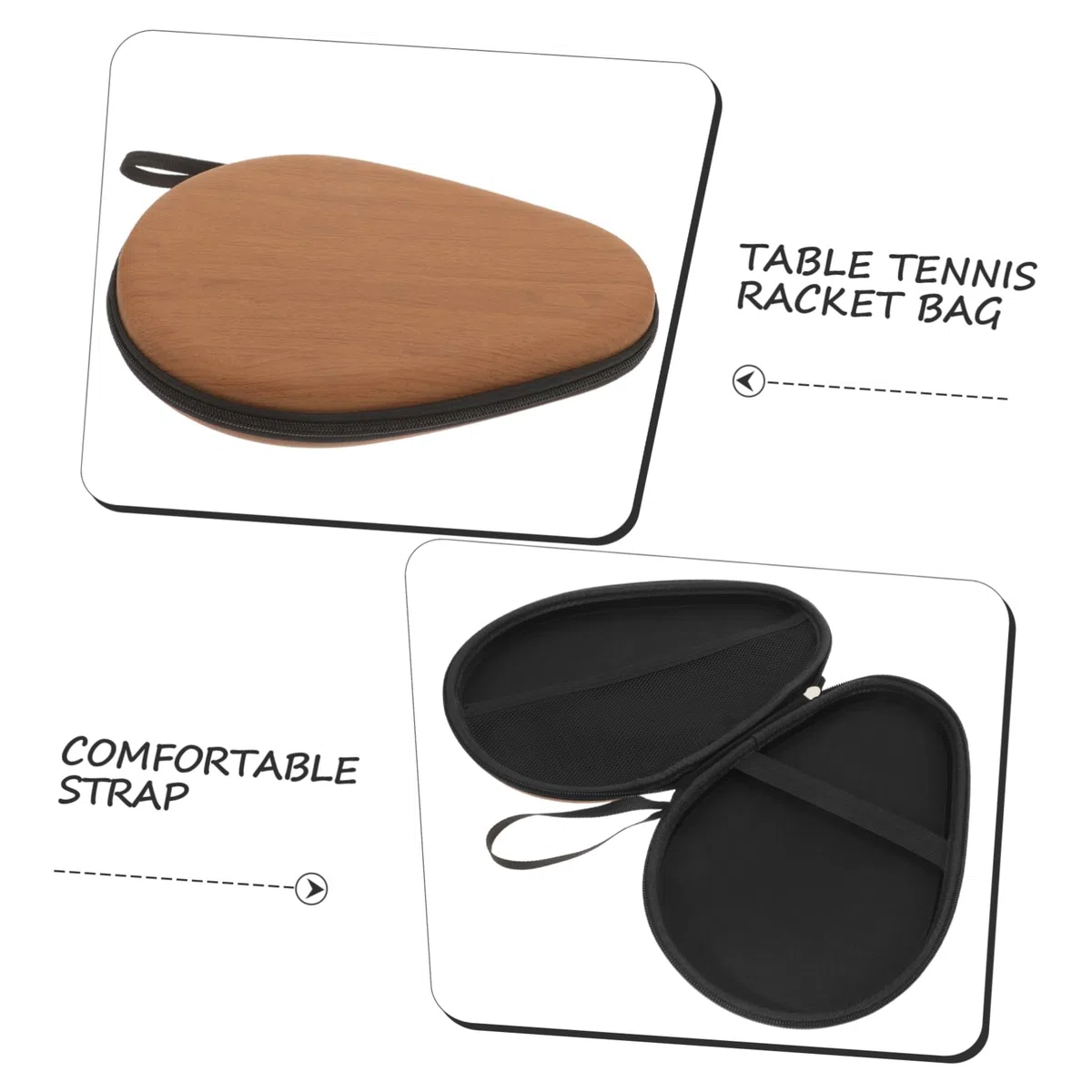 ifundom 5 Custodia per Racchette Pong Protezione per Racchette Tennis Tavolo Design Trasporto Facile e Stoccaggio Efficienti